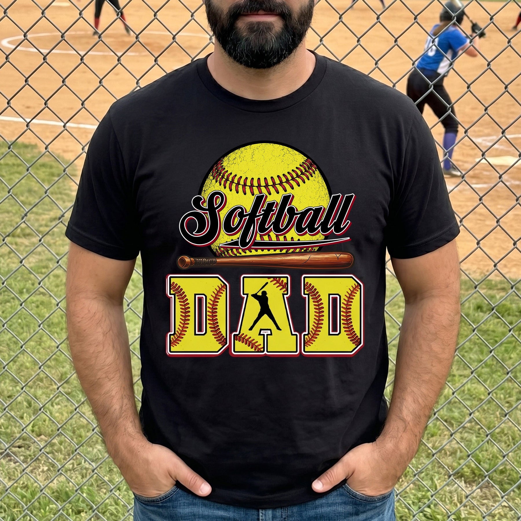 Father's Day Gifts For Softball Dad, Grandpa - Personalized Shirt