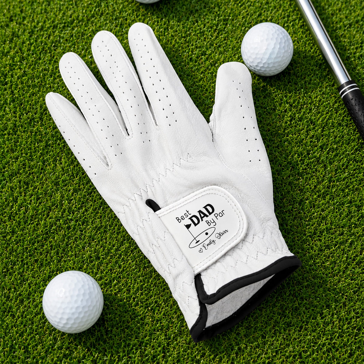 Father's Day Gift, Best Dad By Par - Personalized Golf Glove