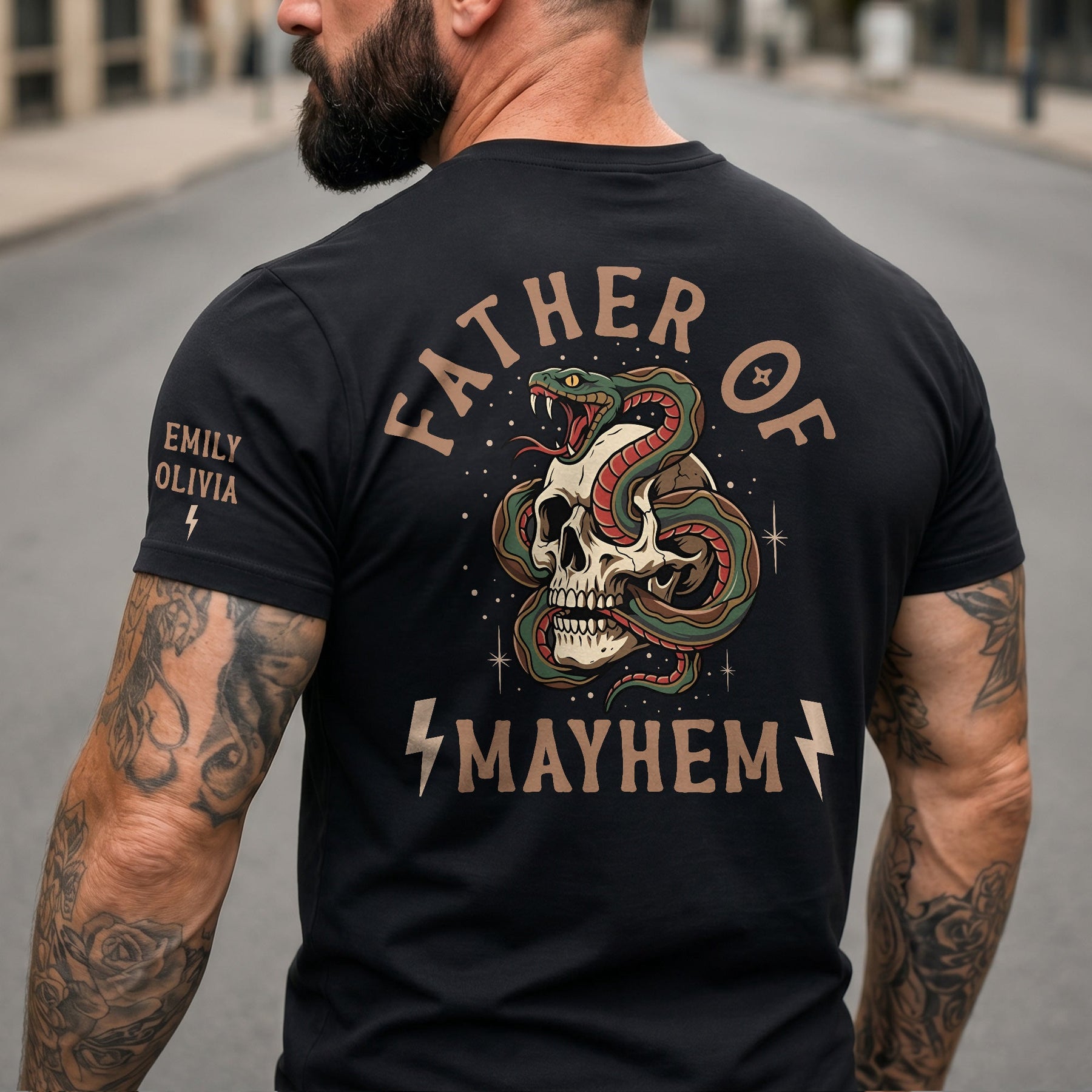 Father's Day Gift, Father Of Mayhem - Up To 10 Names - Personalized Shirt