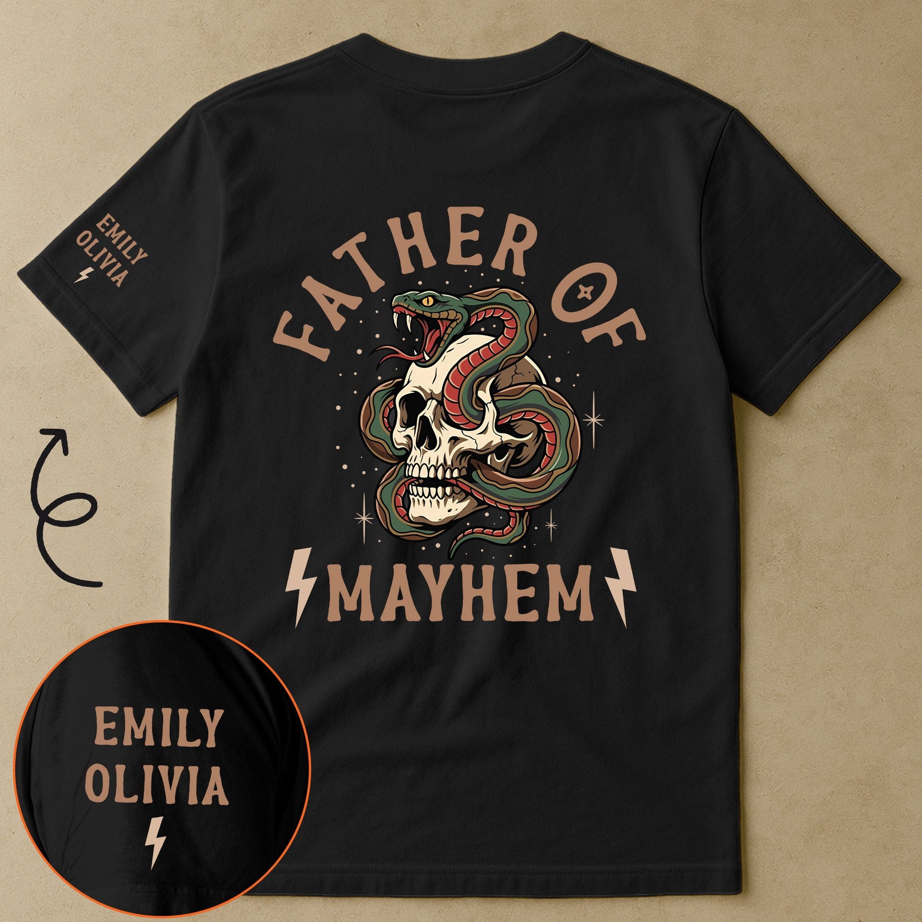 Father's Day Gift, Father Of Mayhem - Up To 10 Names - Personalized Shirt