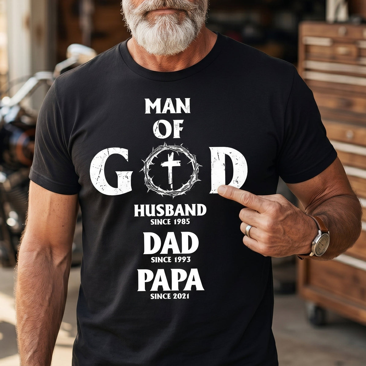 Father's Day Gift, Man Of God - Personalized Shirt