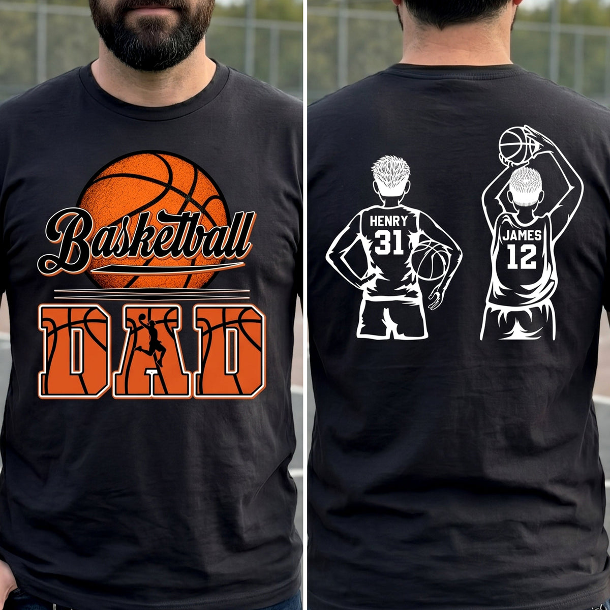Father's Day Gifts For Basketball Dad, Grandpa - Personalized Shirt