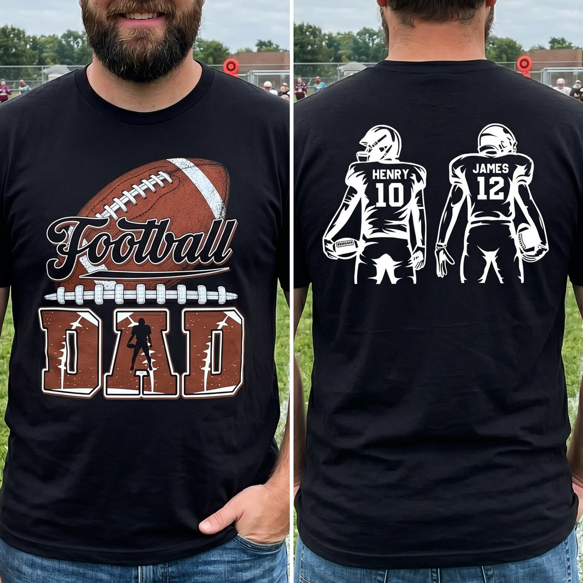 Father's Day Gifts For Football Dad, Grandpa - Personalized Shirt