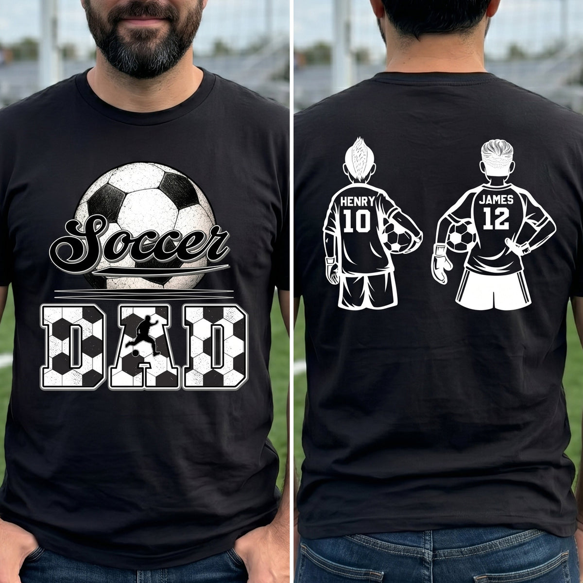 Father's Day Gifts For Soccer Dad, Grandpa - Personalized Shirt