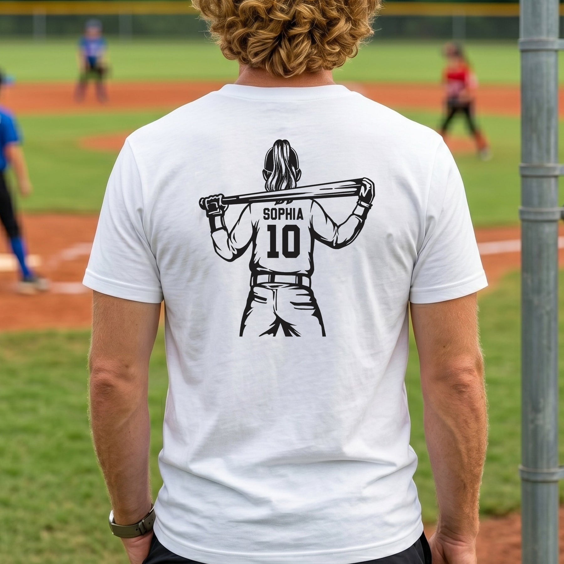 Father's Day Gifts, Softball Dad, Daddy, Grandpa - Personalized Shirt