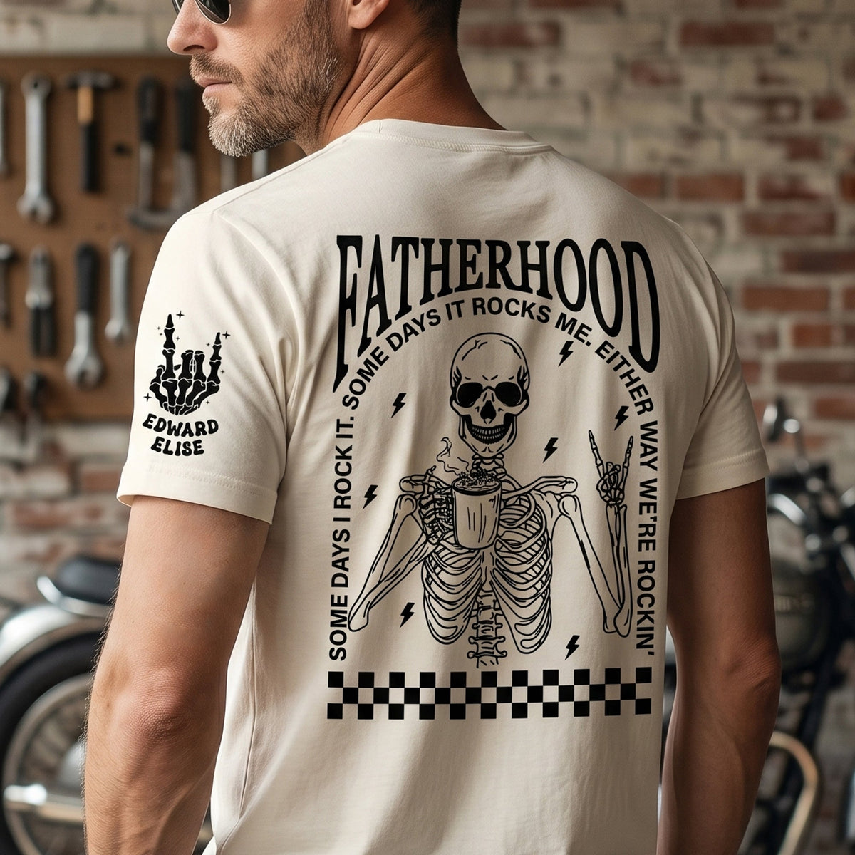 Fatherhood. Some Days I Rock It, Some Days It Rocks Me - Personalized Shirt