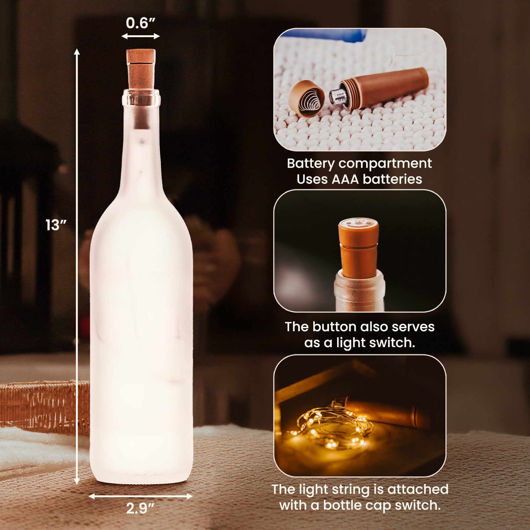 F*cking Love You Light When You Want Me Naked - Personalized Bottle Lamp