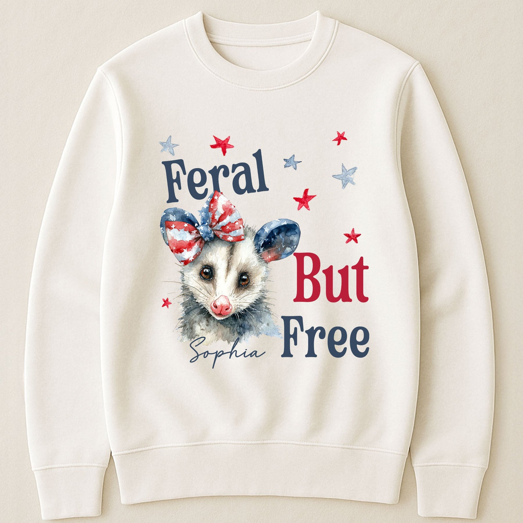 Feral But Free July 4th Funny Party - Personalized Shirt