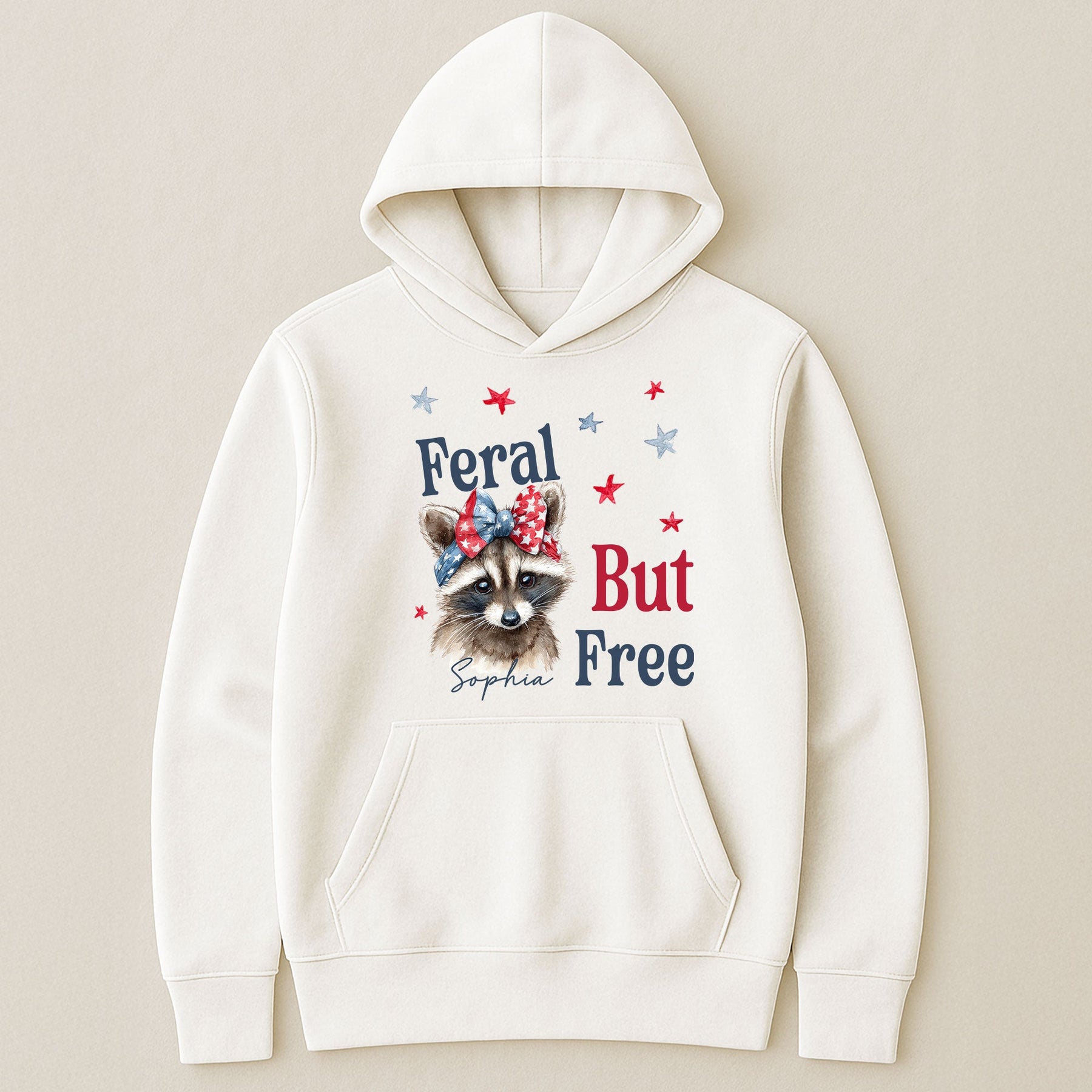 Feral But Free July 4th Racoon - Personalized Shirt