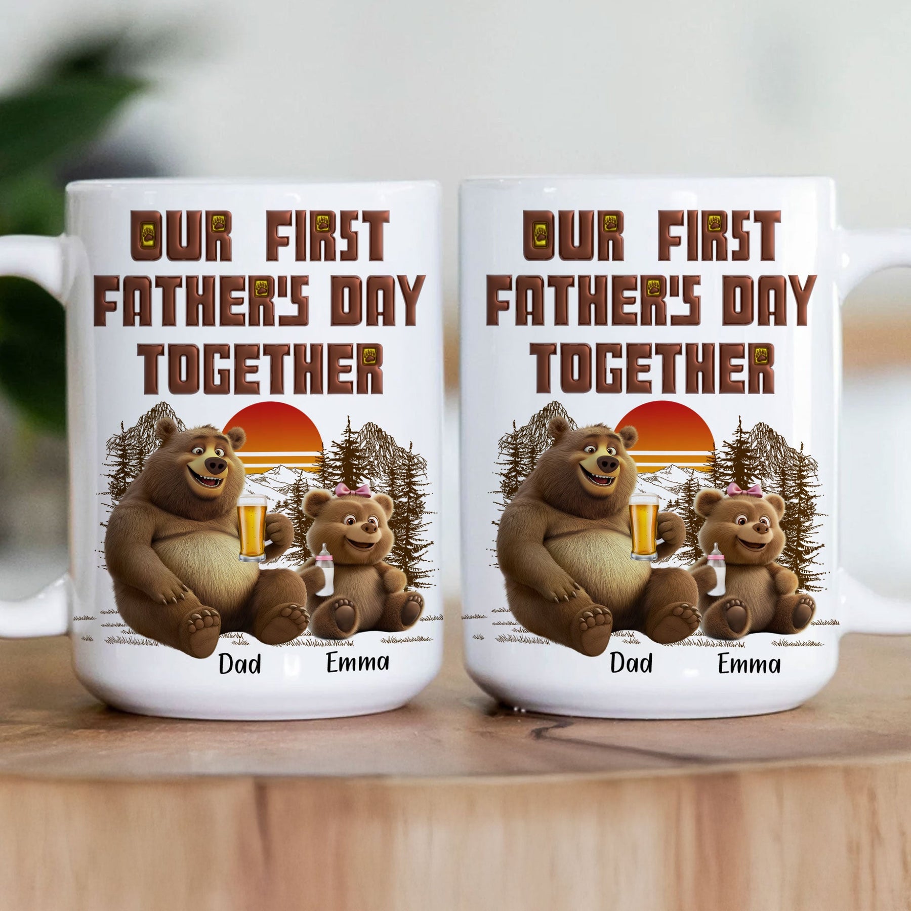 First Father's Day Together New Version - Personalized Mug