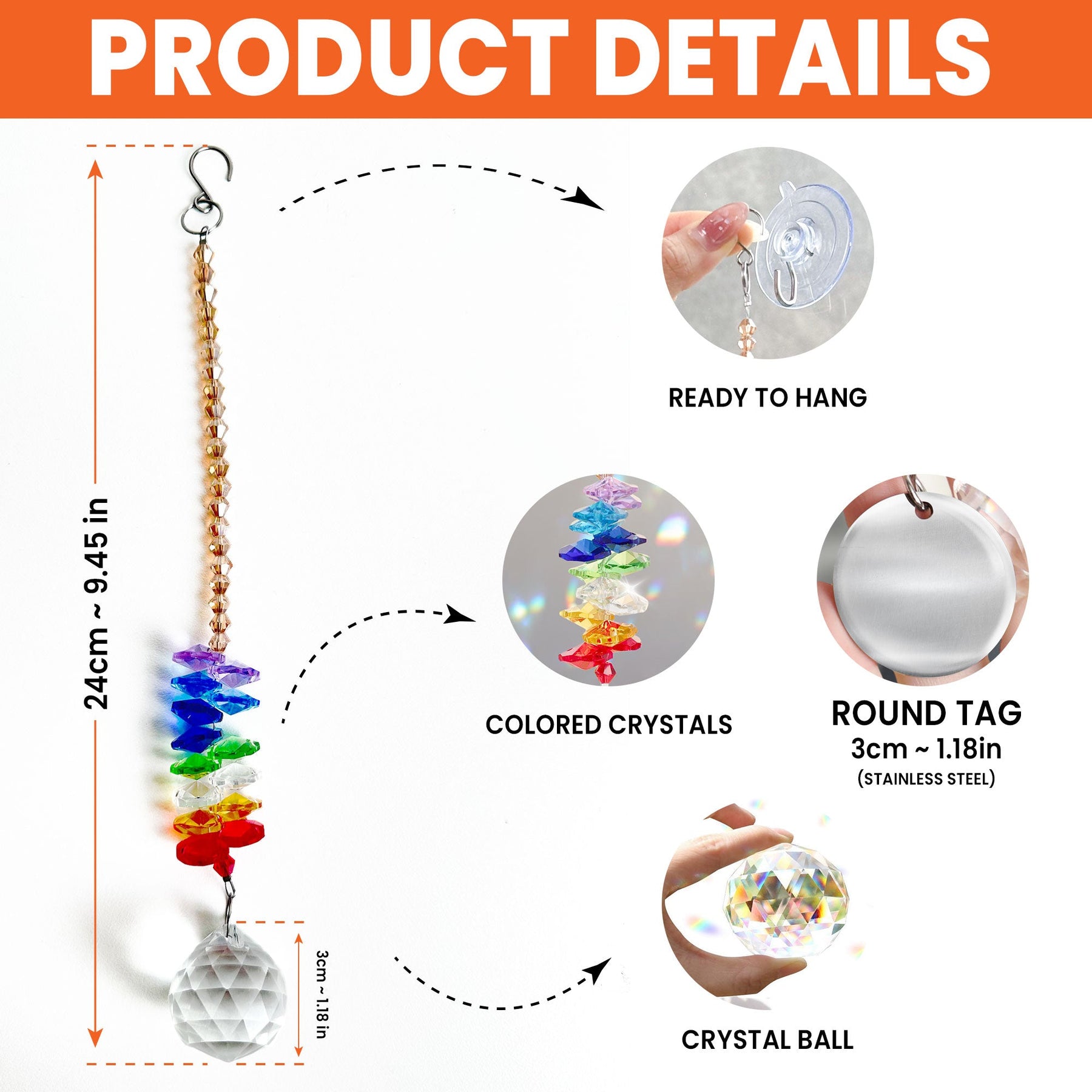 First Mom Now Grandma - Personalized Ball Prism Suncatcher