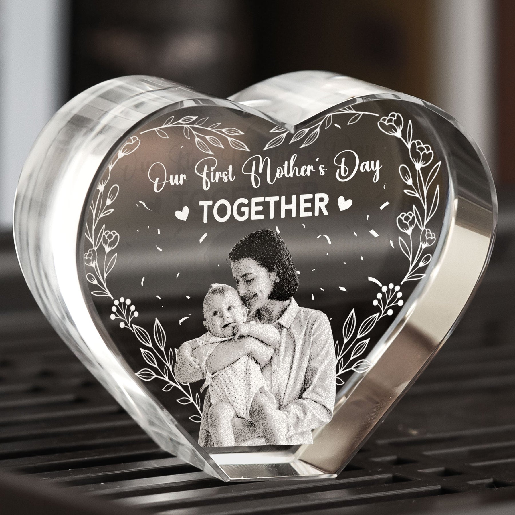 First Mother's Day Together - Custom 2D Crystal Photo
