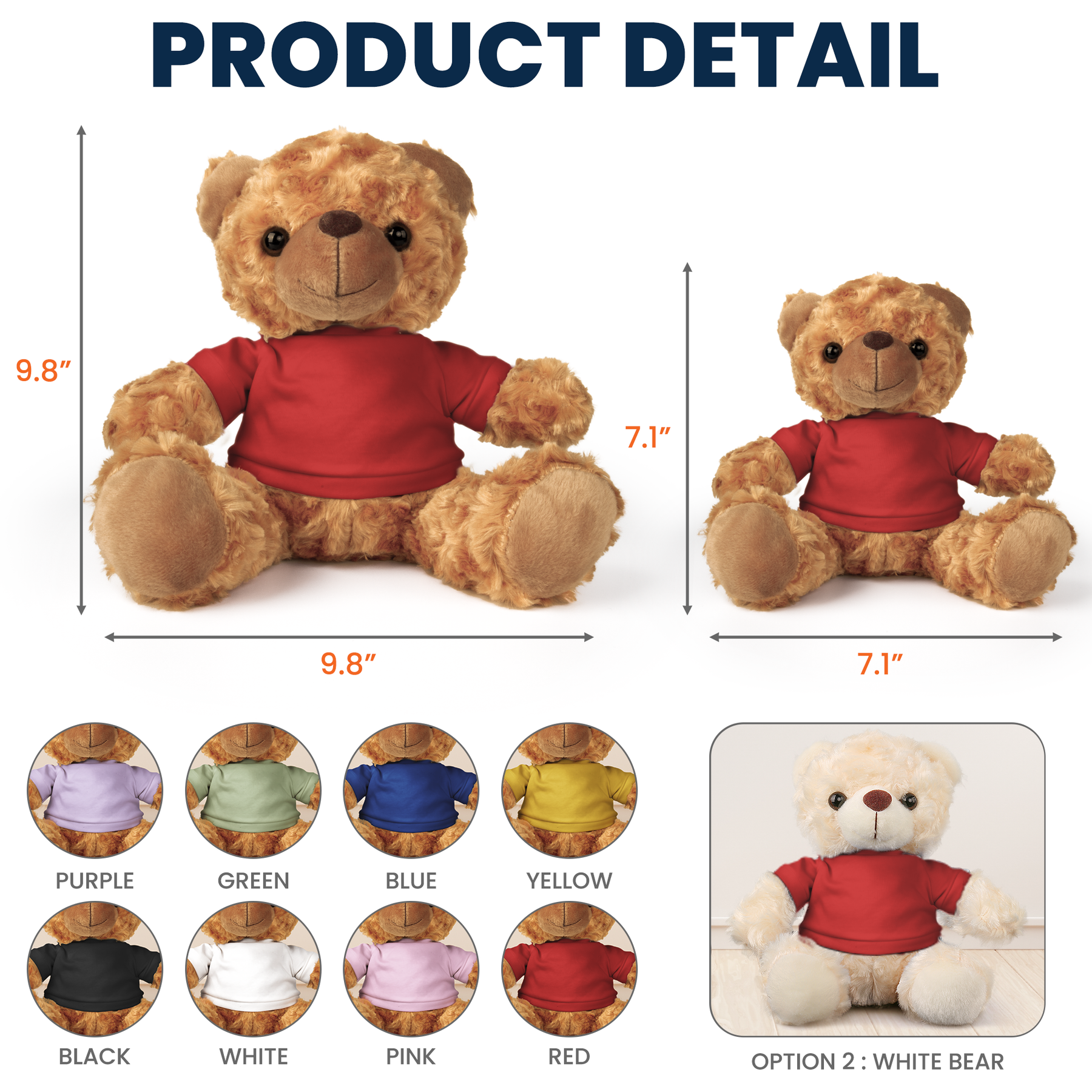 First Mother's Day For Mommy From Bump - Teddy Bear With Personalized Photo Shirt