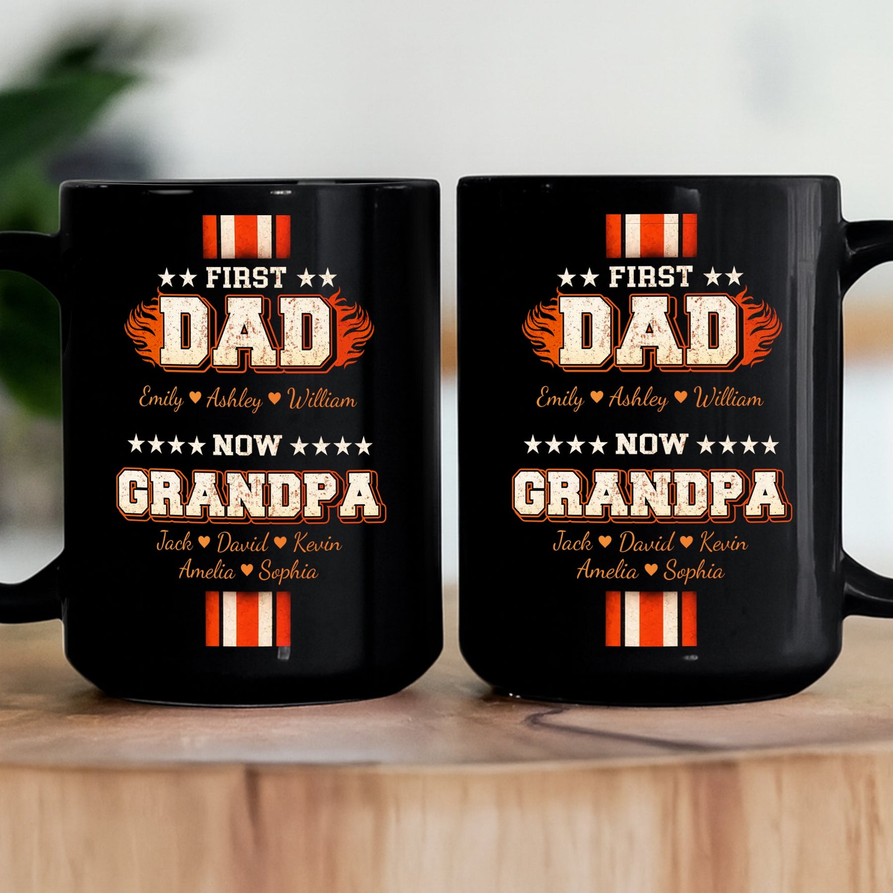 First Dad Now Grandpa - Personalized Mug