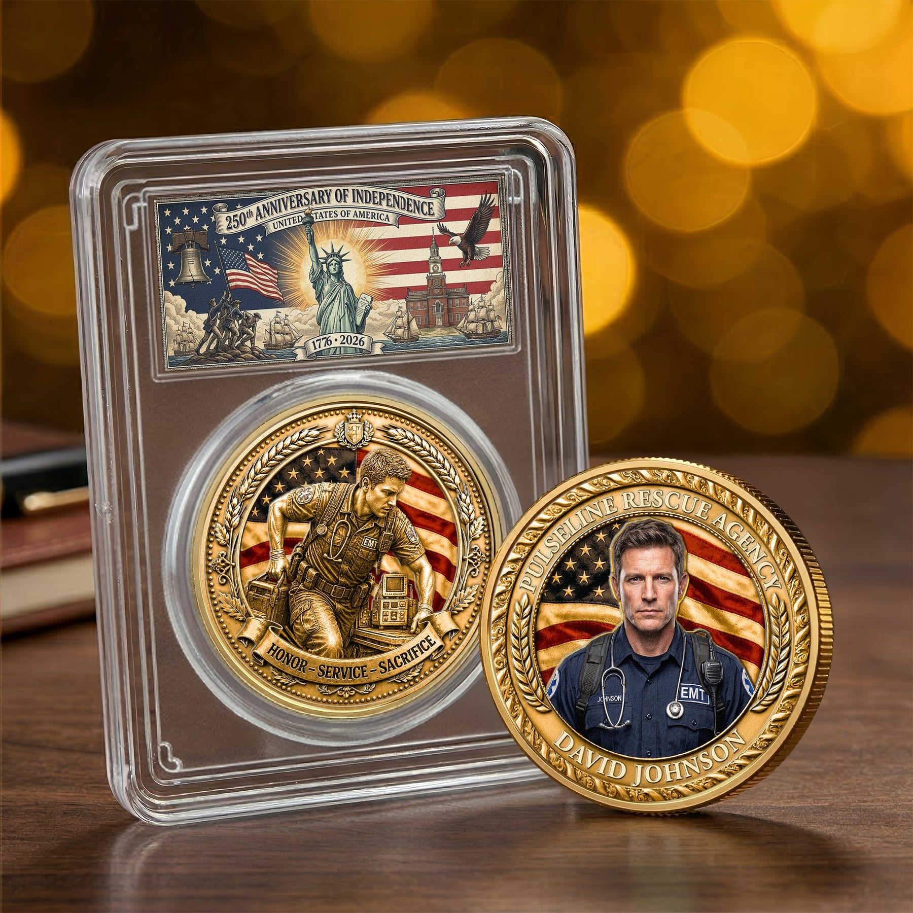 First Responders Police Officers Nurses Firefighters & Emts - Personalized Coin