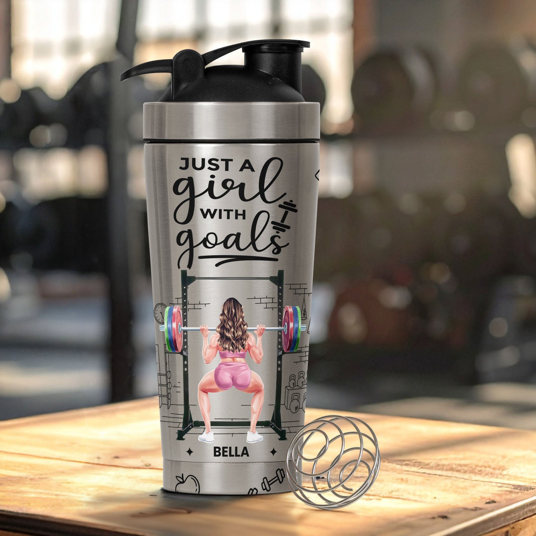 Fitness Workout Gym Motivational Gifts For Team, Her - Personalized Protein Shaker