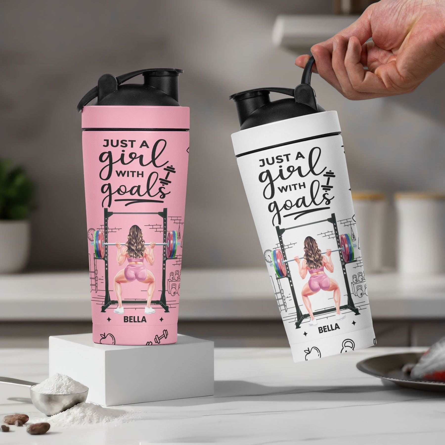 Fitness Workout Gym Motivational Gifts For Team, Her - Personalized Protein Shaker