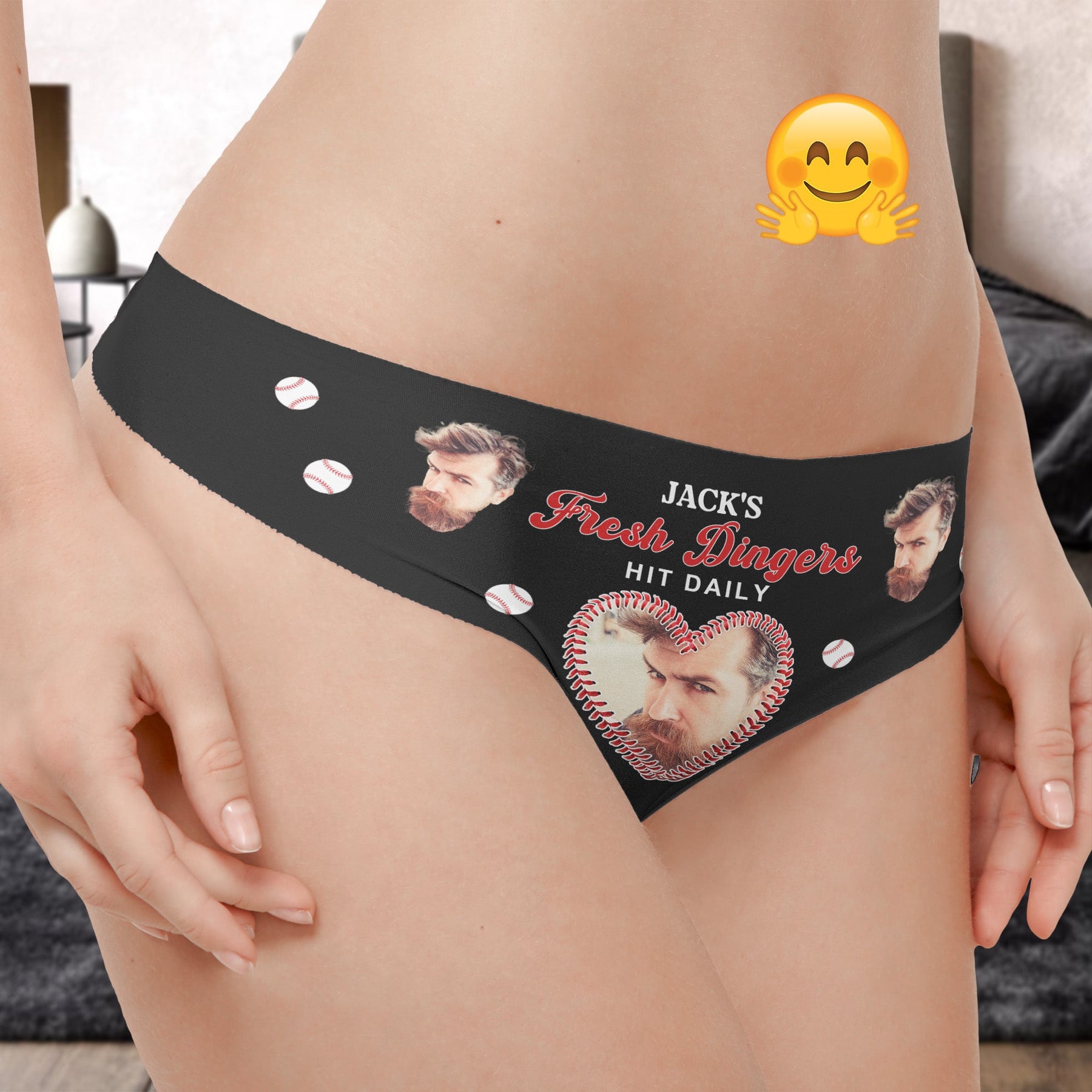 Fresh Dingers Hit Daily - Personalized Photo Women's Low-Waisted Brief