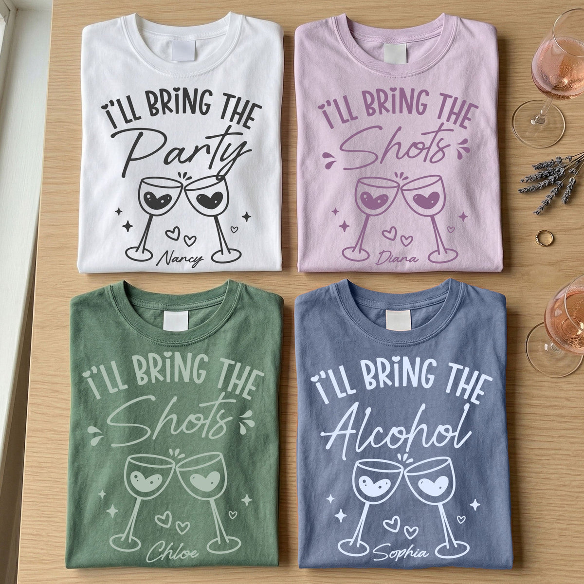 Friendship I'll Bring The Funny Group Tee - Personalized Comfort Tee