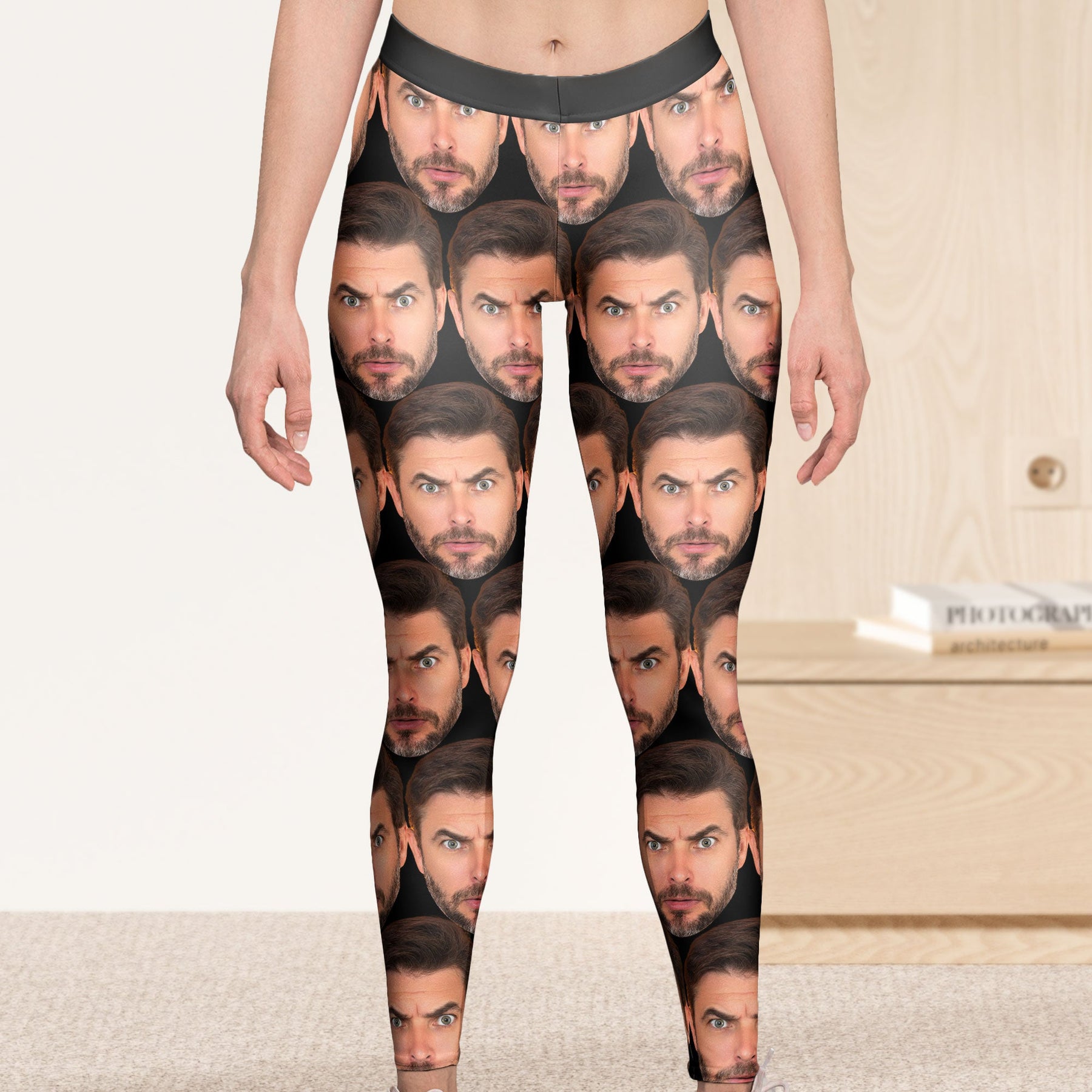 Funny Custom Faces For Wife, Girlfriend - Personalized Photo Leggings