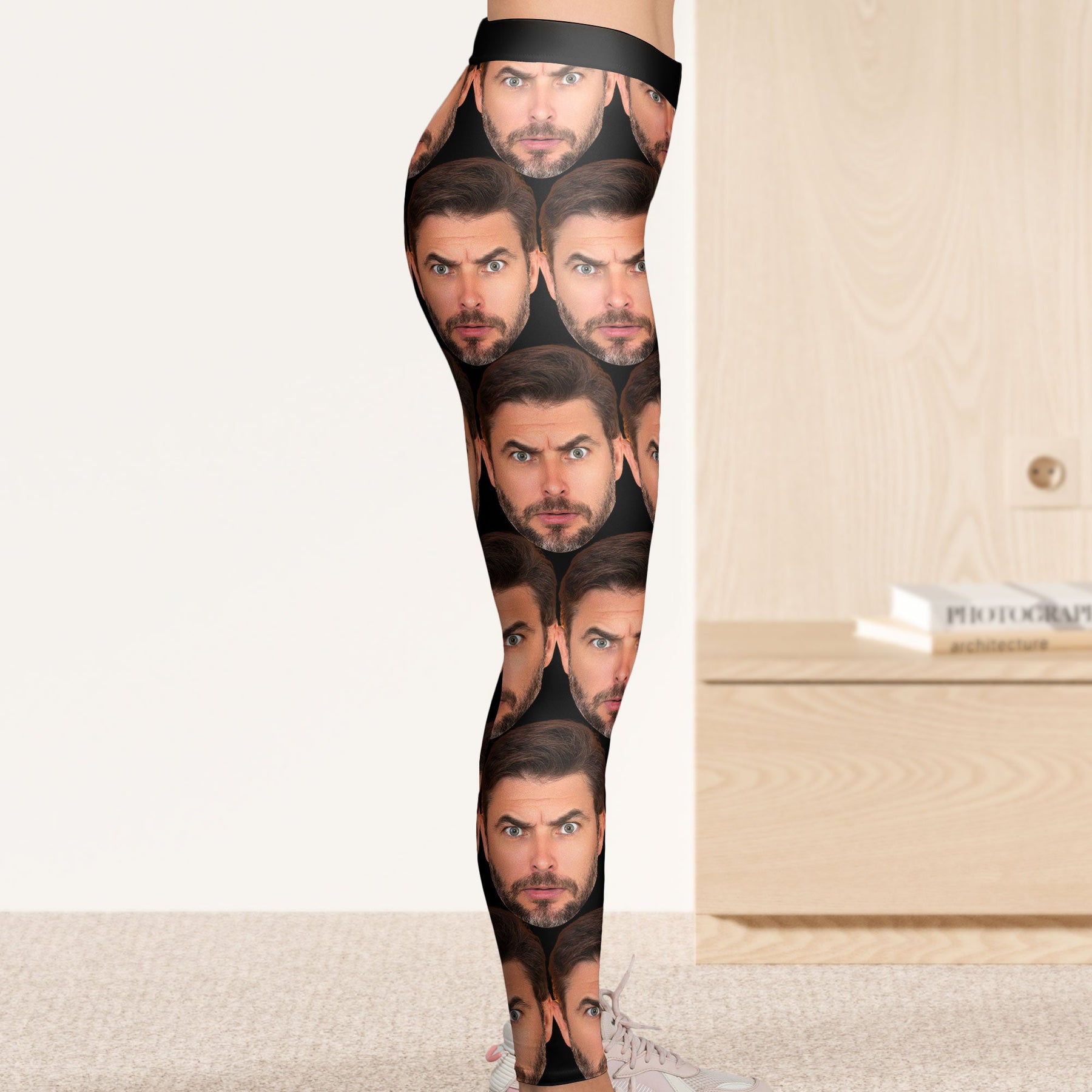 Funny Custom Faces For Wife, Girlfriend - Personalized Photo Leggings