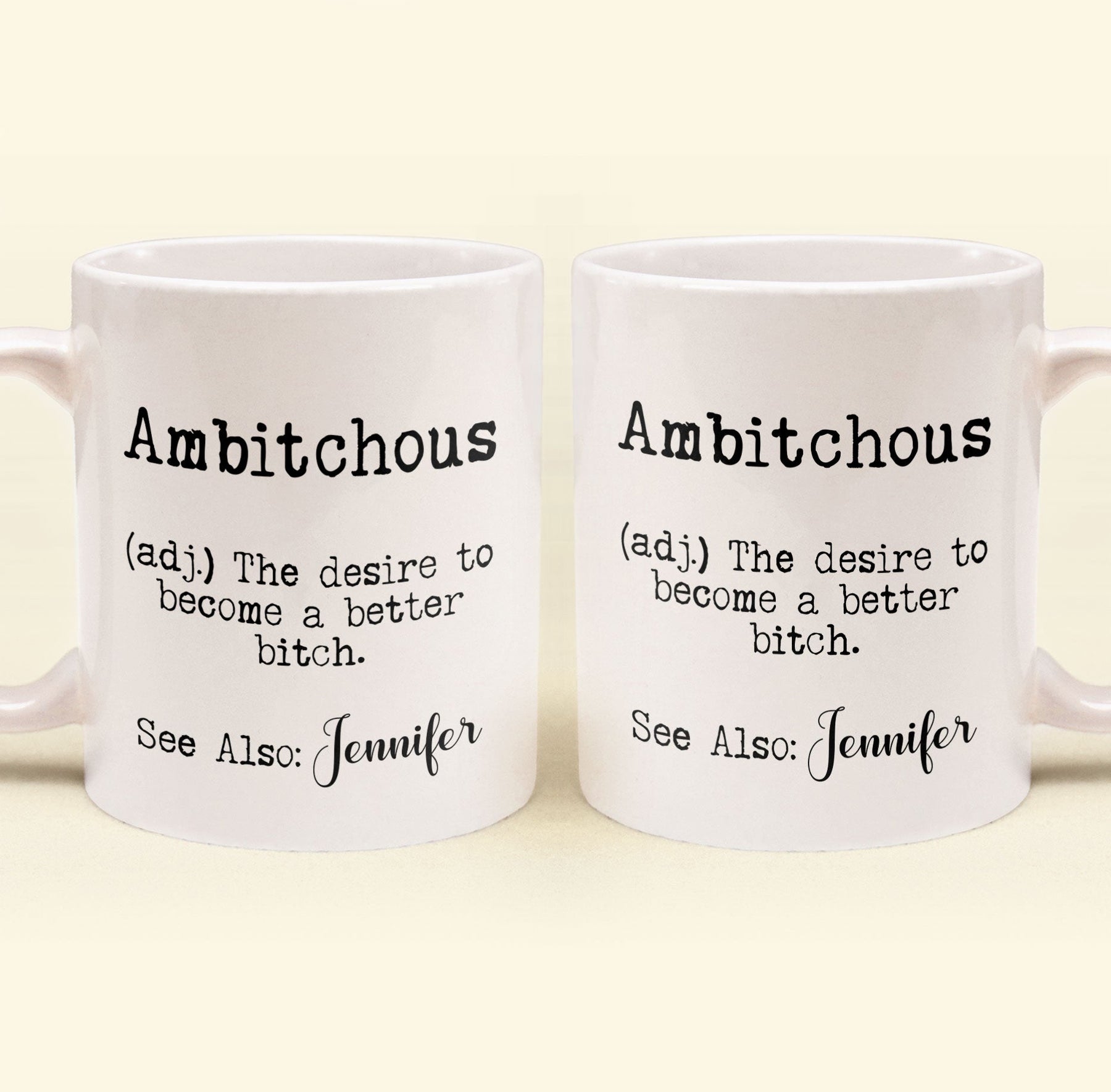 Funny Mug - Ambitchous - Fun Gifts For Coworker, Friends, Boss - Personalized Mug