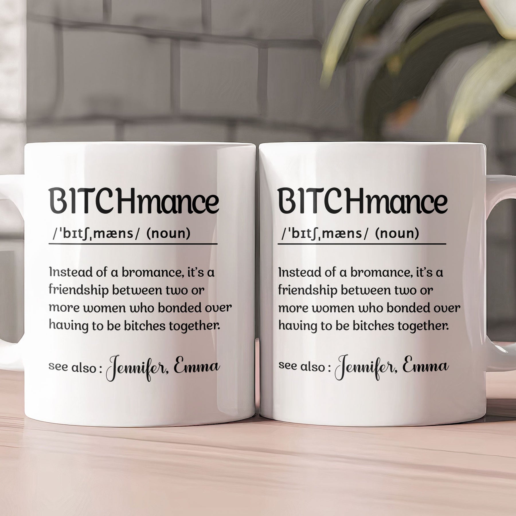 Funny Mug - B!tchmance - Exchange Gifts, Elephant Gift For Friends - Personalized Mug