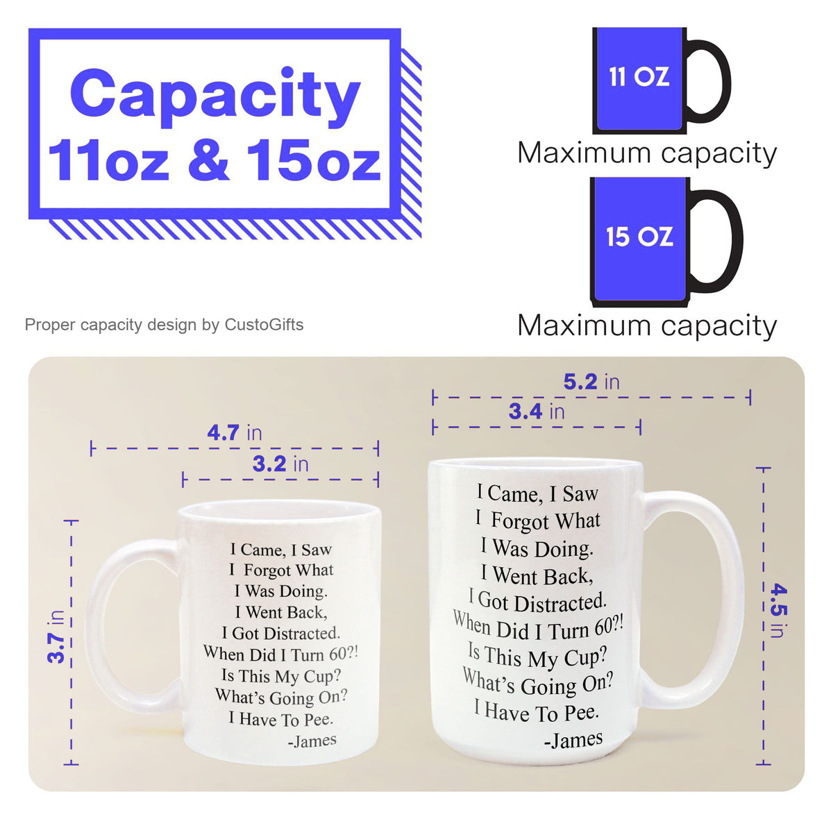 Funny Mug - Old Age Birthday Gifts For Mother, Father, Grandma, Grandpa - Personalized Mug Gift For Dad - Gift For Dad - Gift For Grandpa