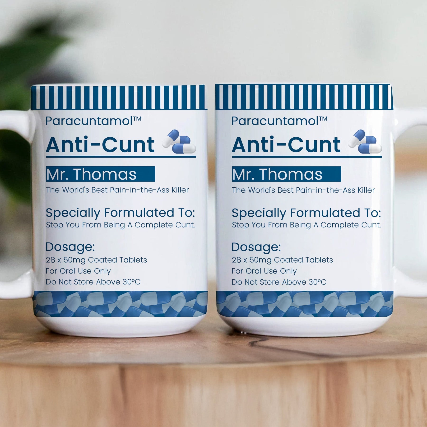 Funny Mug - Pill Prescription - Gifts For Coworkers, Friends, Boss - Personalized Mug