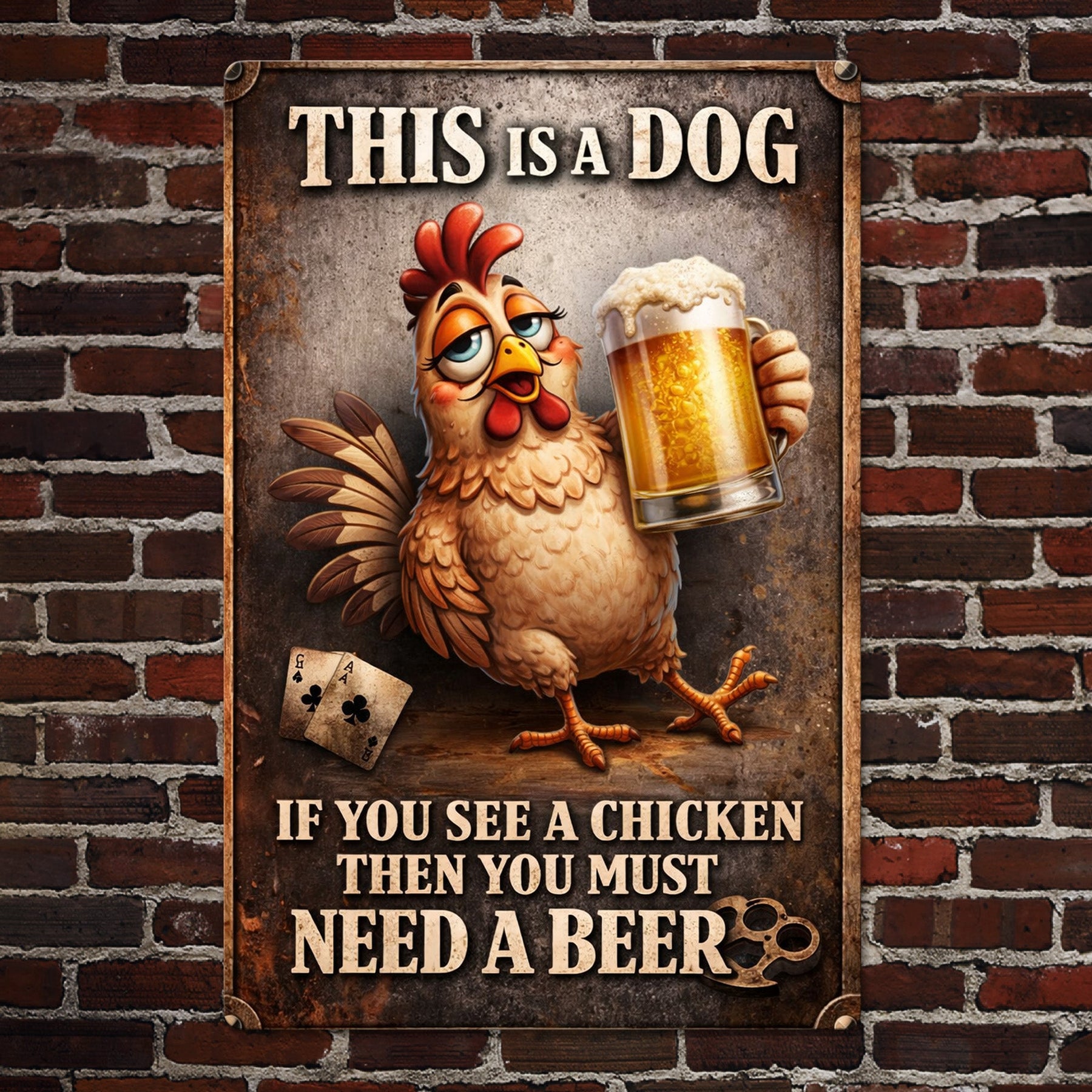 Funny Sign For Beer Bar, Men Club - Personalized Metal Sign
