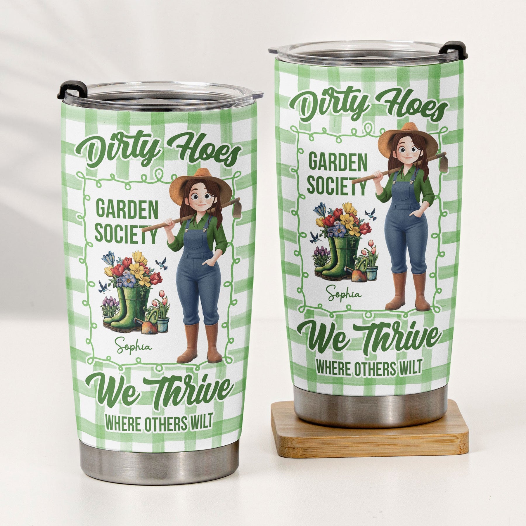 Garden Hoes Social Club Hydrated & Hella Inappropriate - Personalized Tumbler Cup
