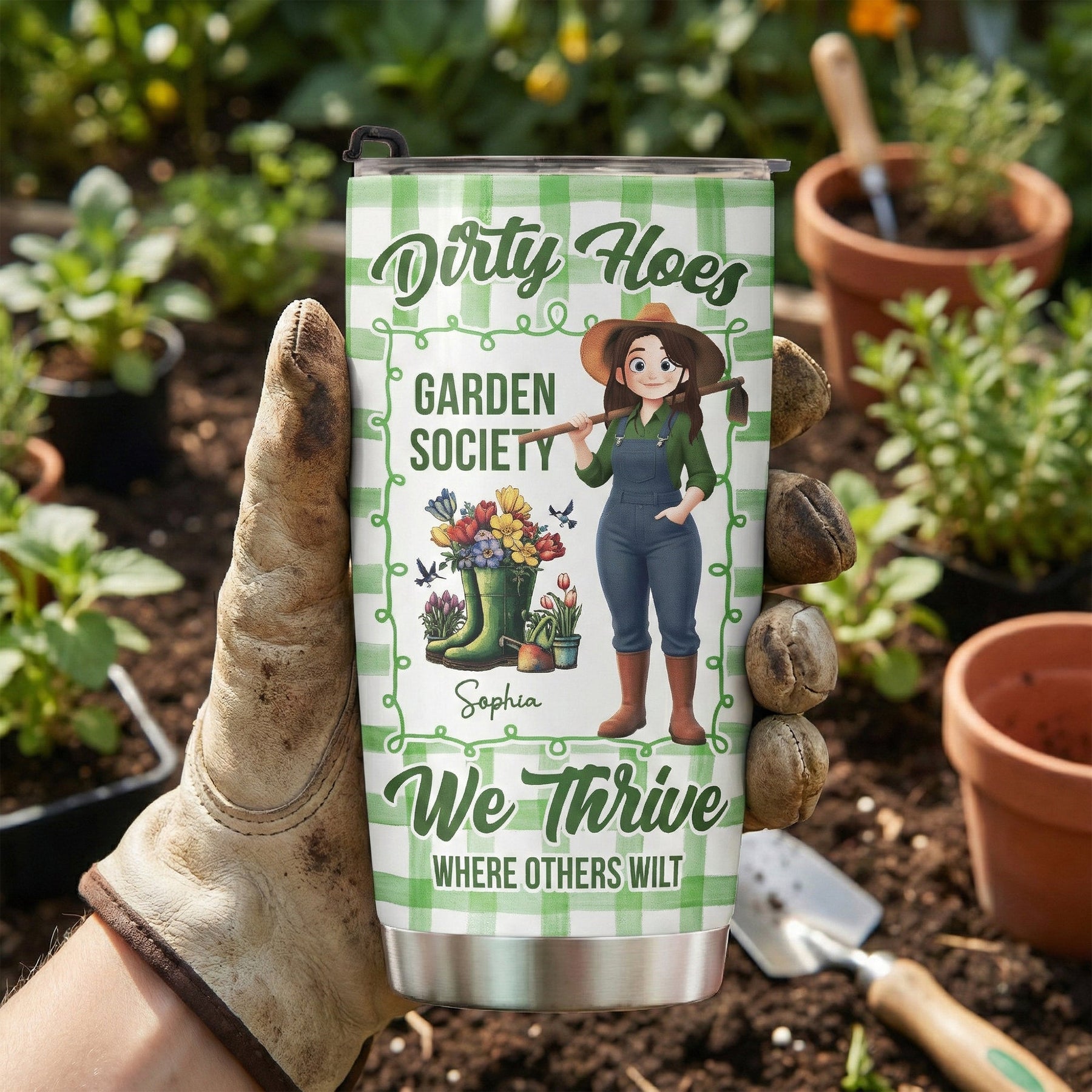Garden Hoes Social Club Hydrated & Hella Inappropriate - Personalized Tumbler Cup