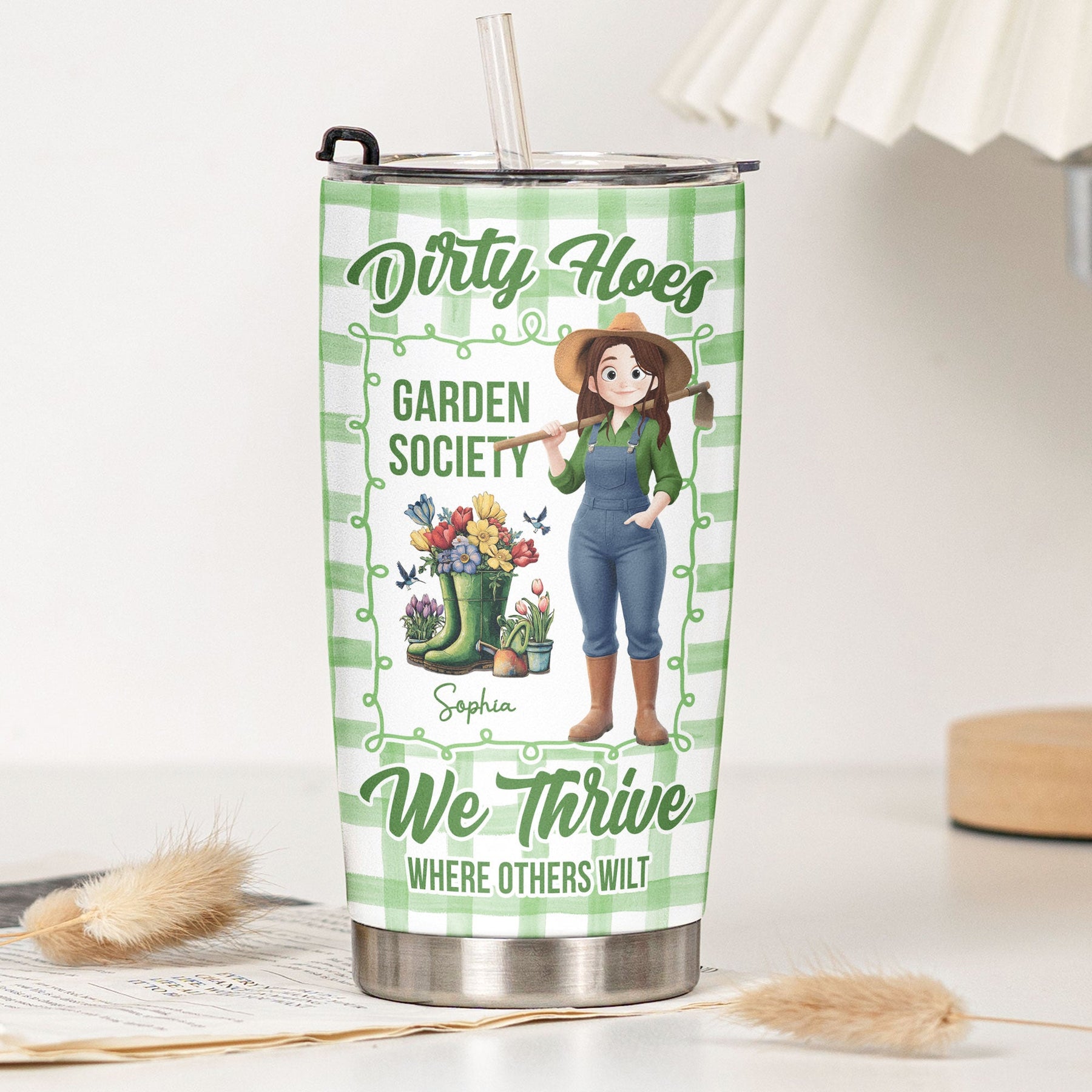 Garden Hoes Social Club Hydrated & Hella Inappropriate - Personalized Tumbler Cup