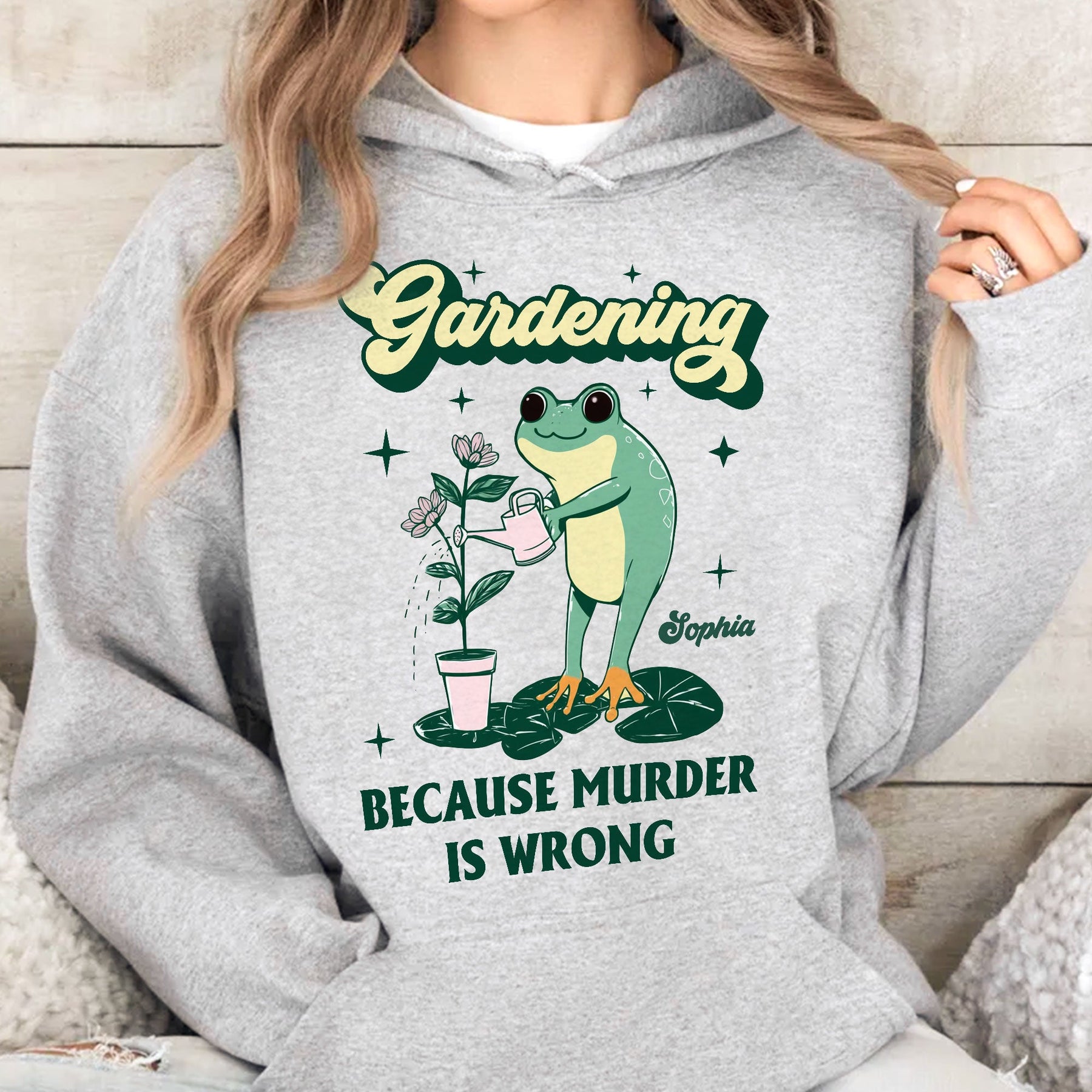 Gardening Because Murder Is Wrong - Personalized Shirt