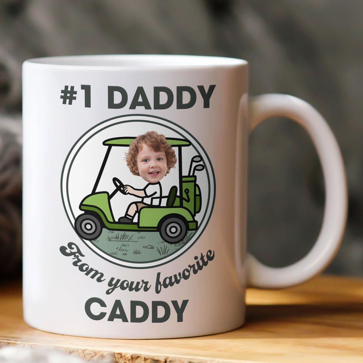 Gift From Your Favorite Caddies For #1 Golf Dad, Grandpa - Personalized Mug