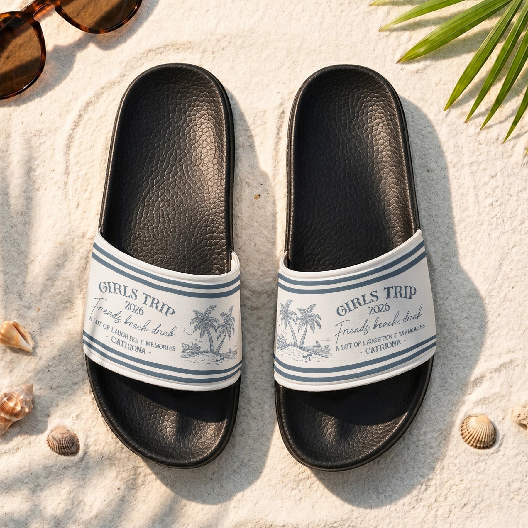 Girls Trip Summer - Personalized Slide Sandals