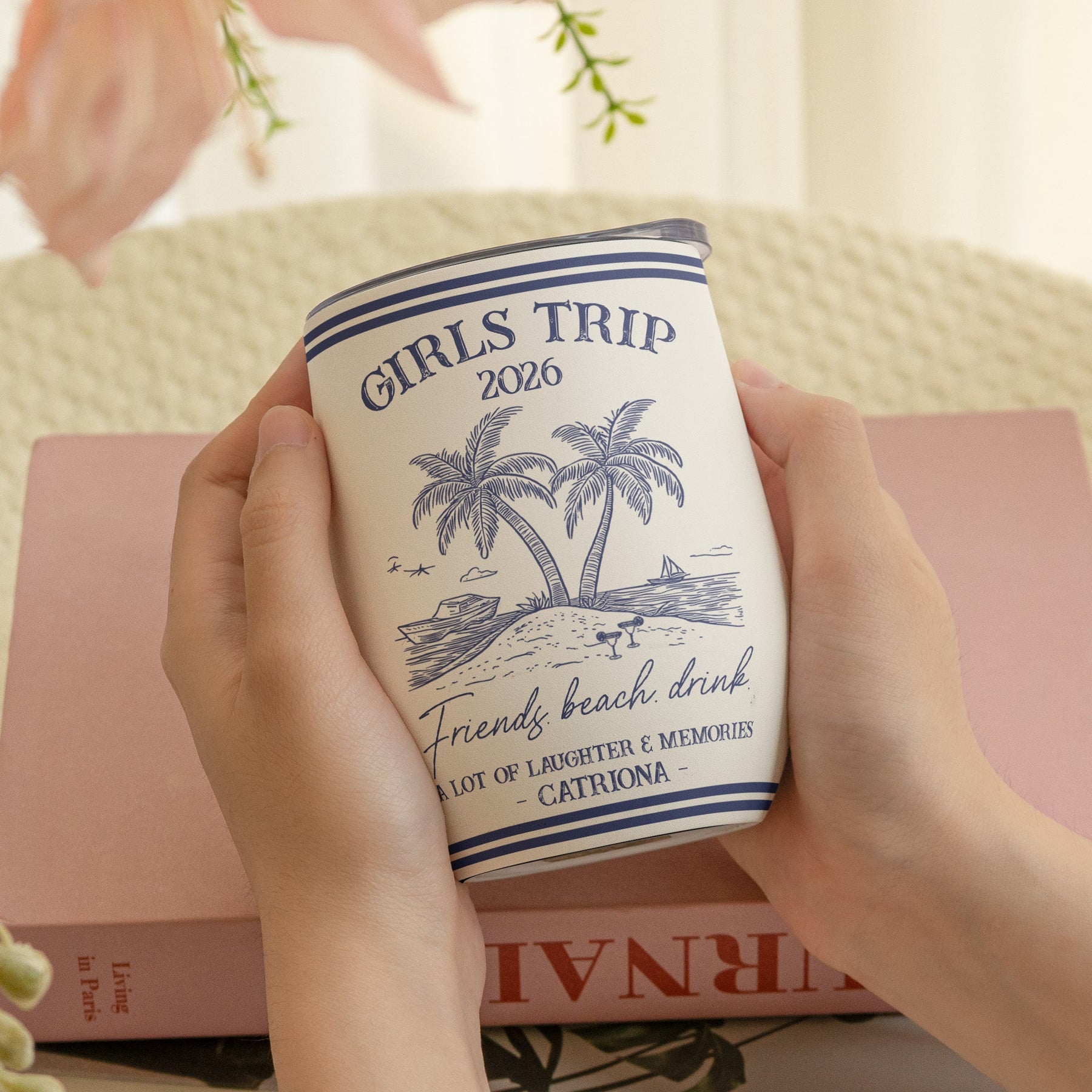 Girls Trip Summer - Personalized Wine Tumbler