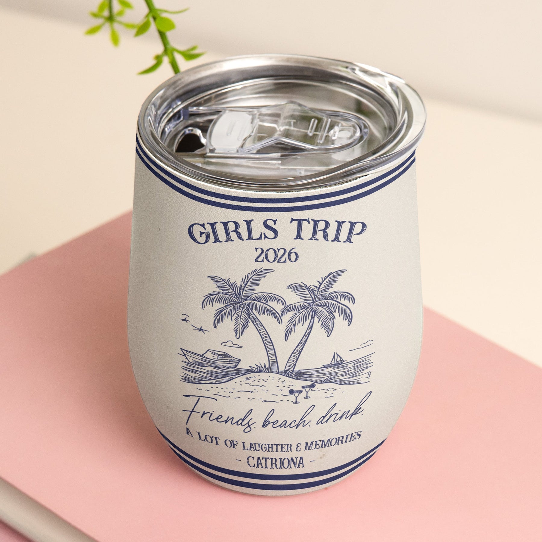 Girls Trip Summer - Personalized Wine Tumbler