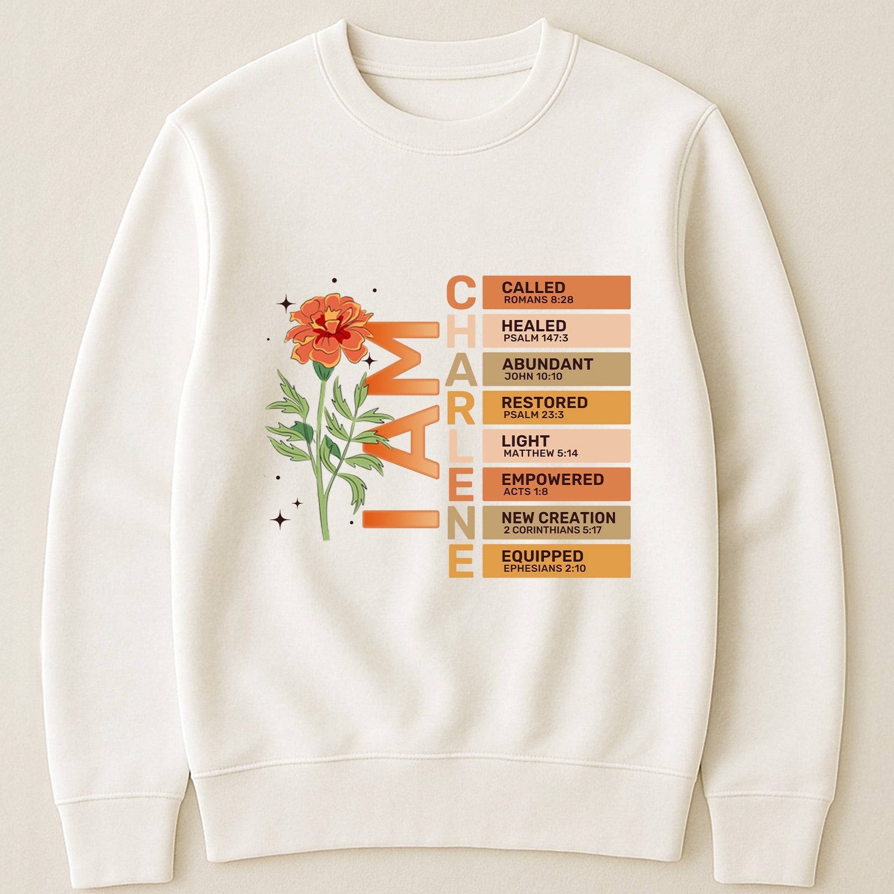 God Say I Am With Birth Flower And Bible Verses - Personalized Shirt