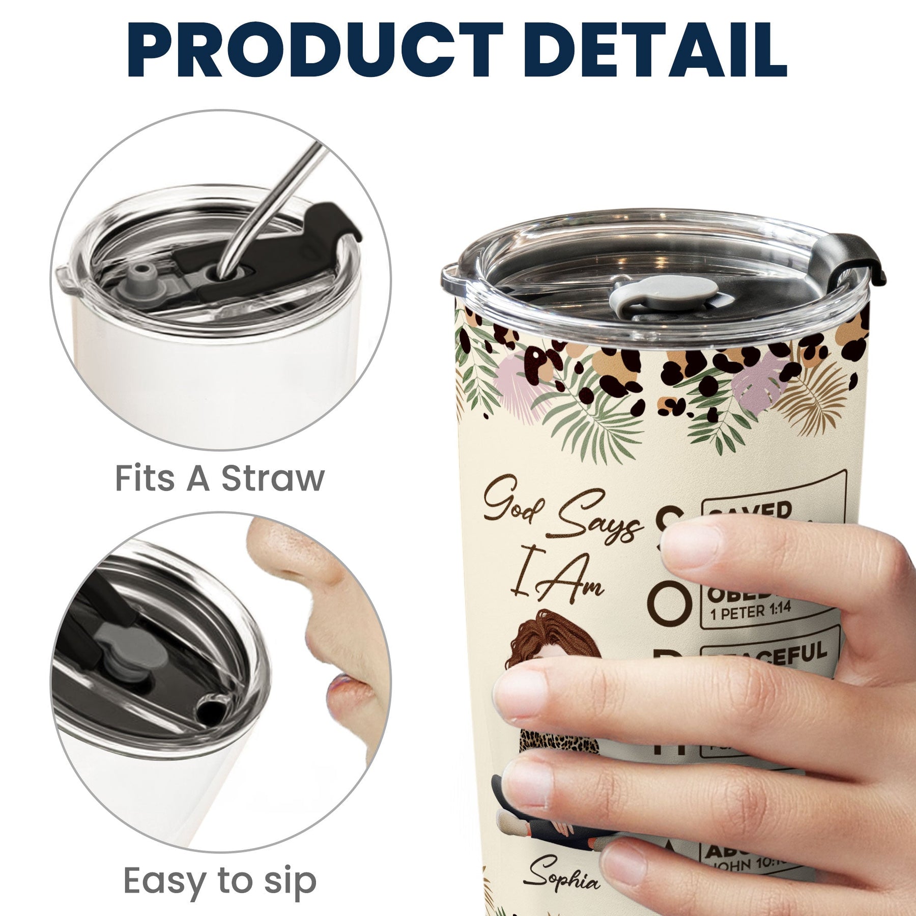 God Says I Am Affirmation - Personalized Tumbler Cup