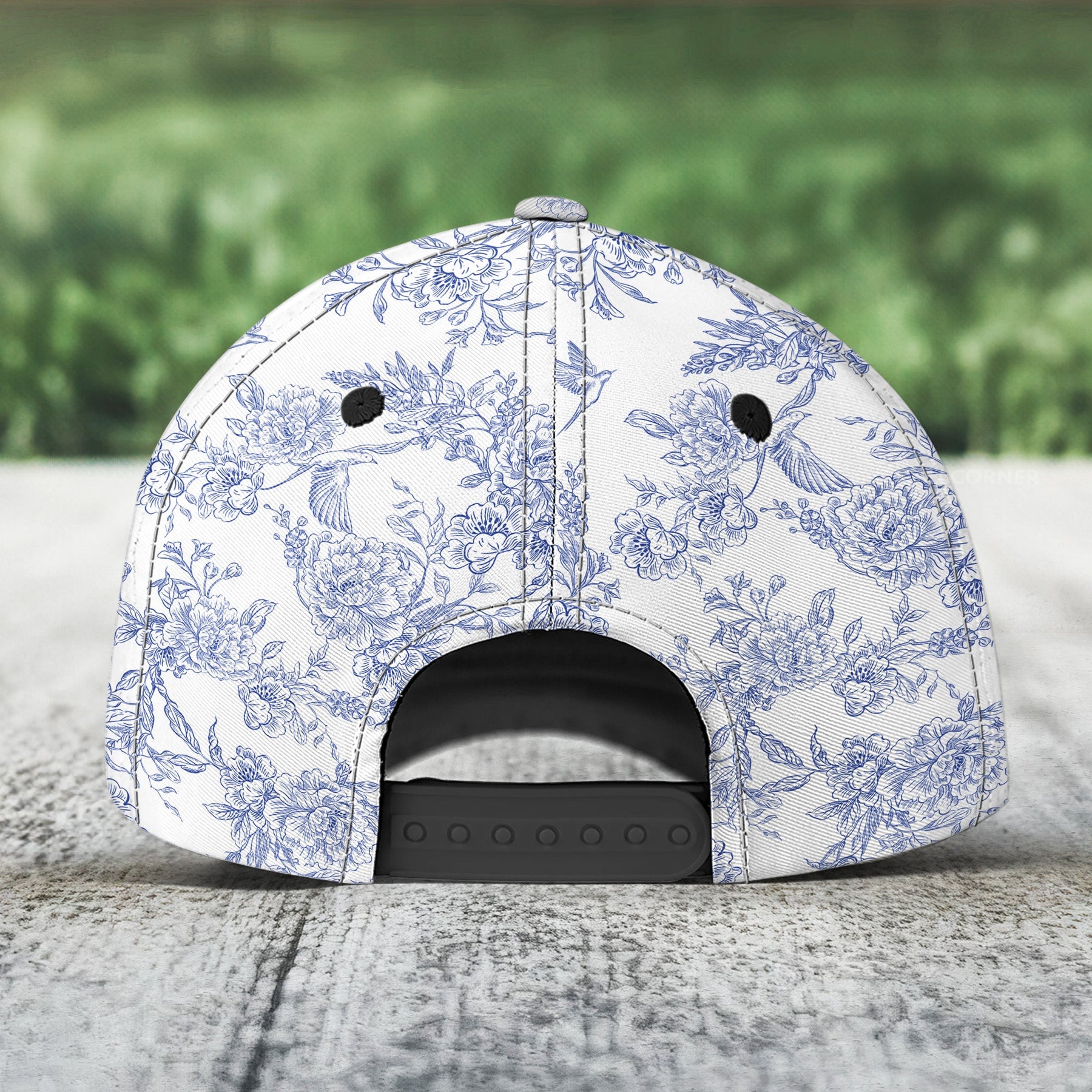 God Says I Am Name In Bible Verse Toile De Jouy Style - Personalized Classic Cap