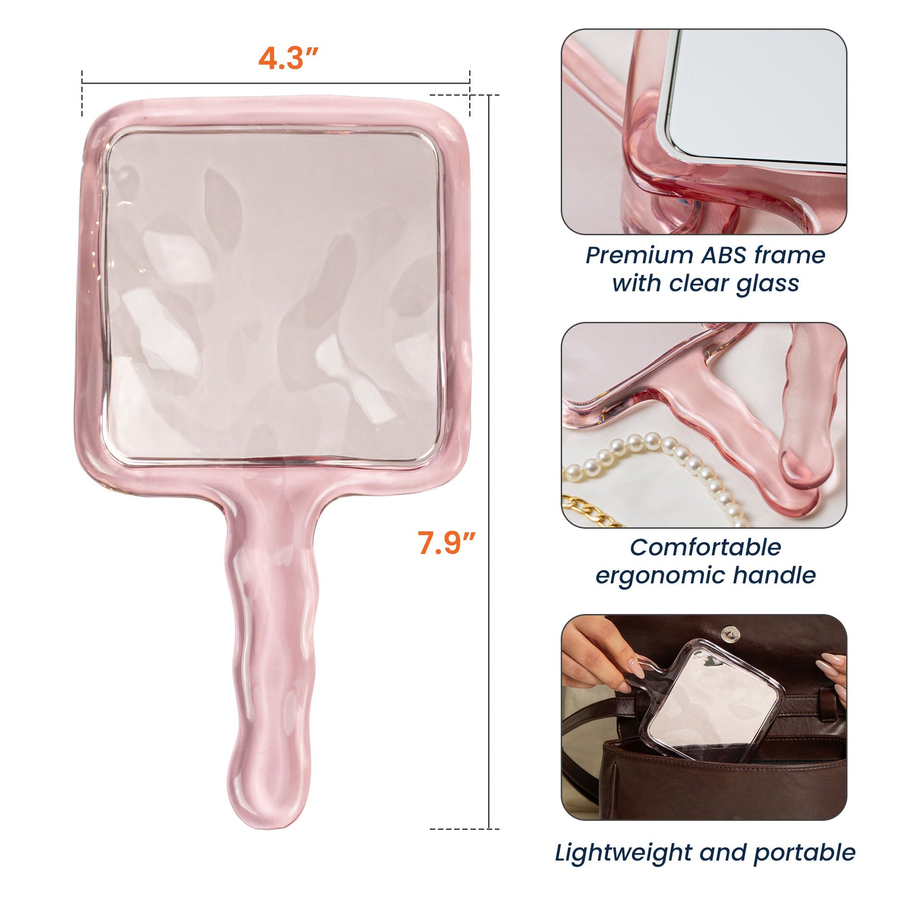 God Says I Am Retro Birth Flower Style - Personalized Handheld Mirror