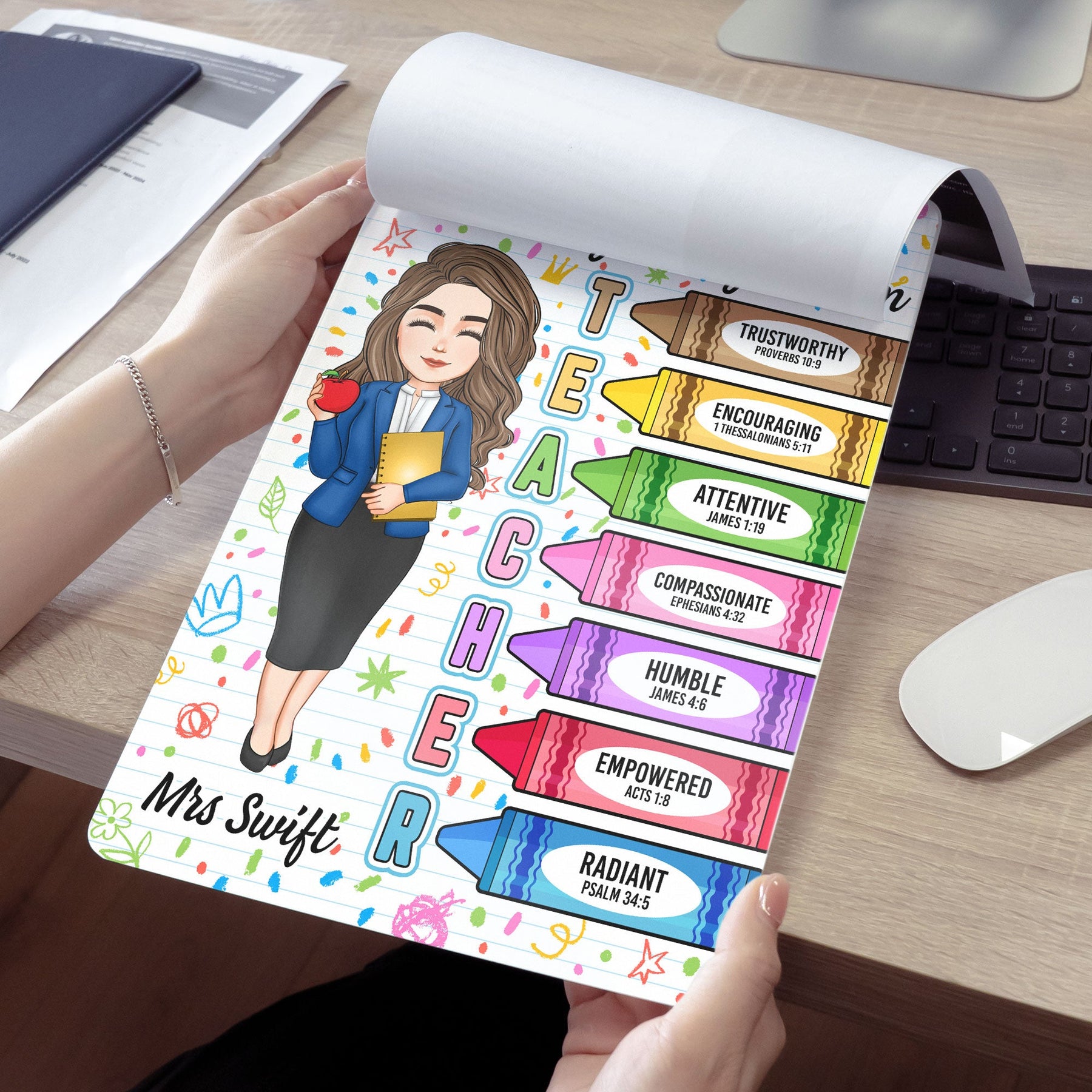 God Says I Am Teacher Christian Bible Back To School - Personalized Acrylic Clipboard