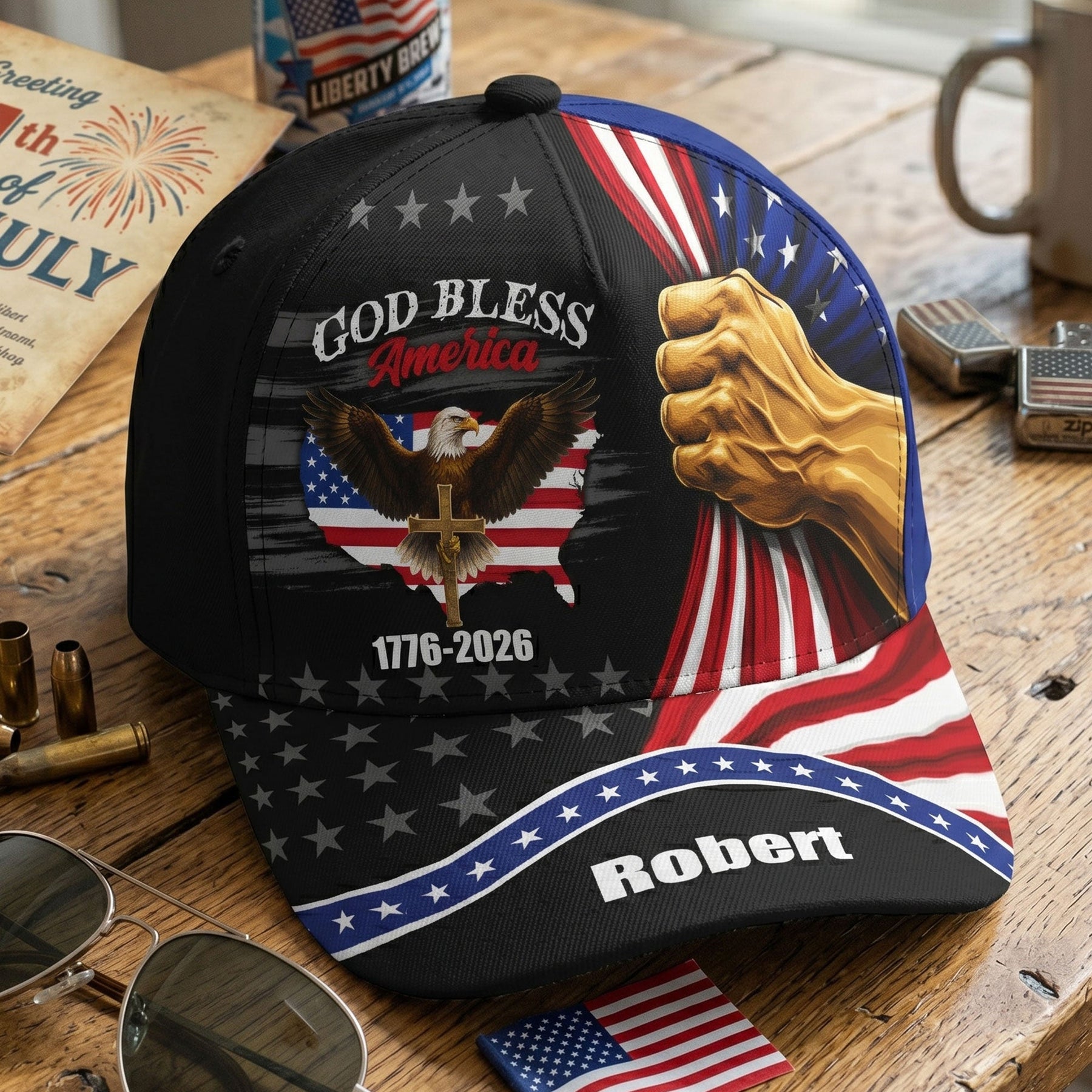 God Bless America - Personalized Cap