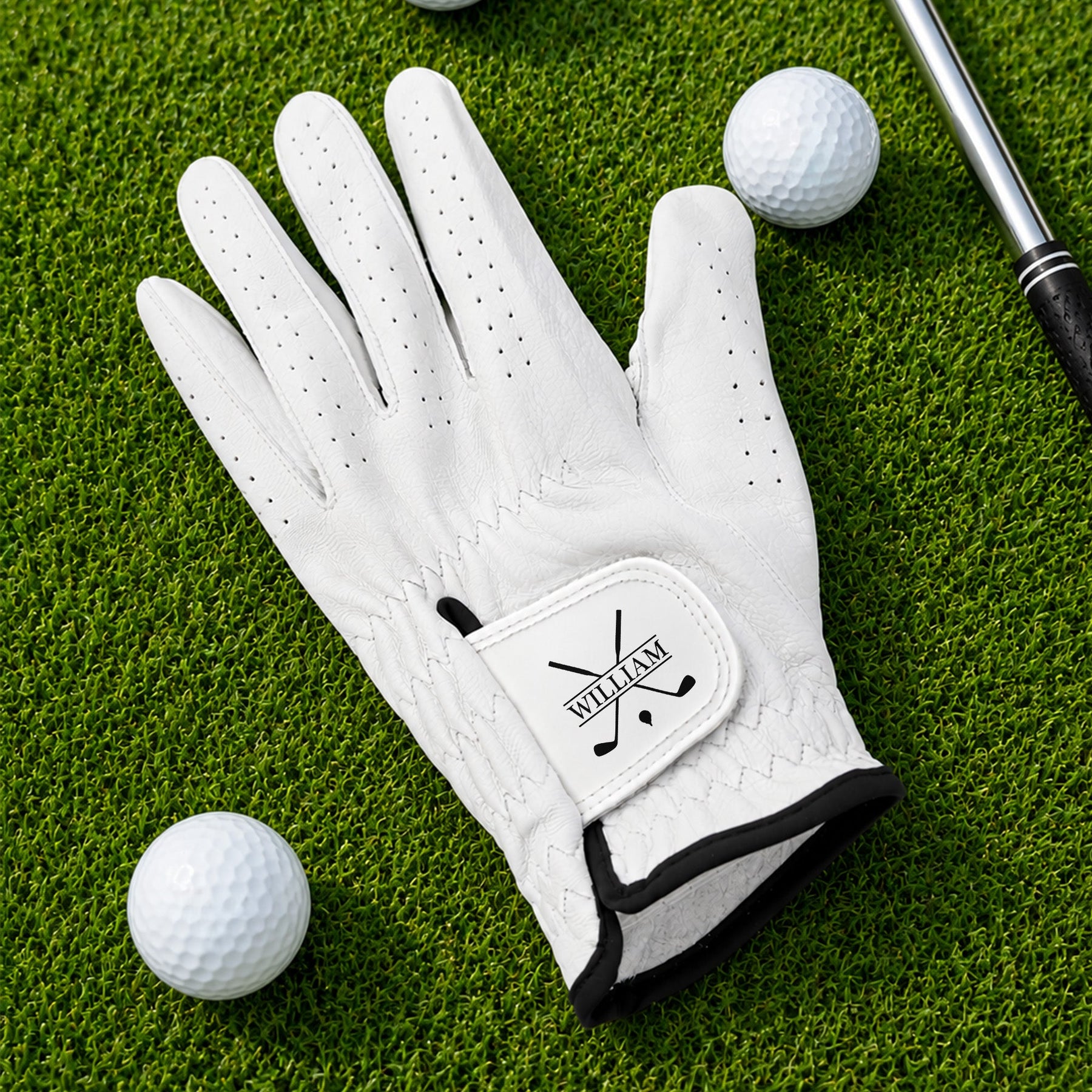 Golf Monogram, Custom Name Gift For Golf Players, Golf Lovers - Personalized Golf Glove