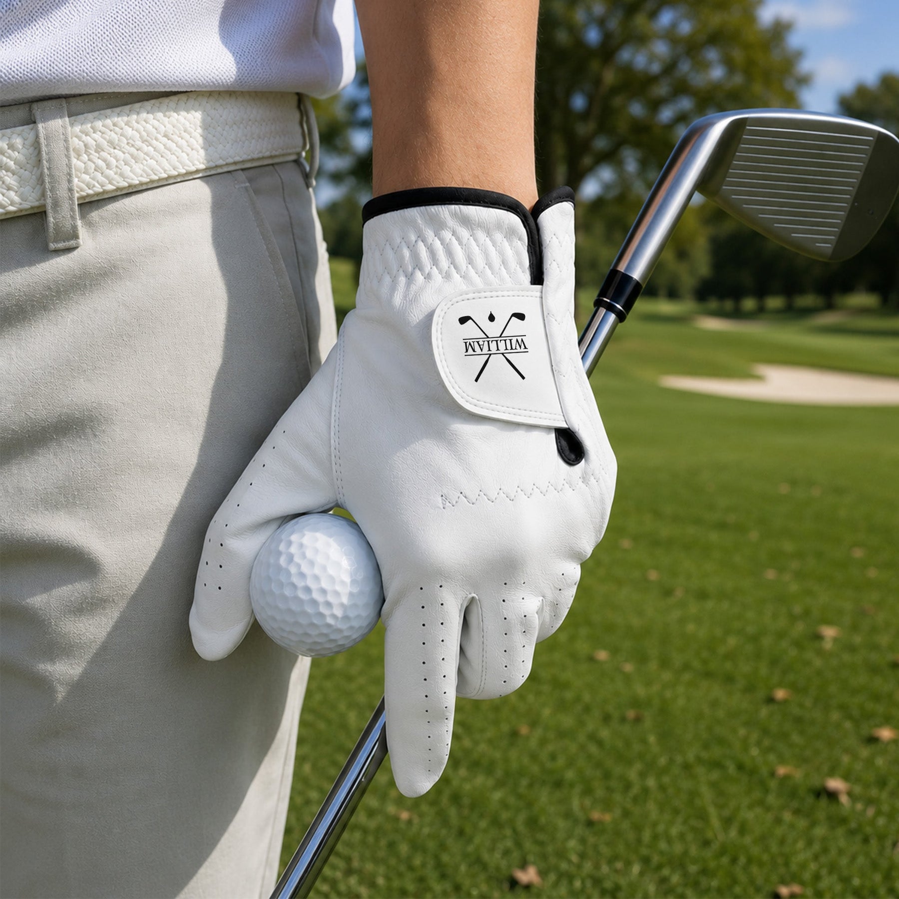Golf Monogram, Custom Name Gift For Golf Players, Golf Lovers - Personalized Golf Glove