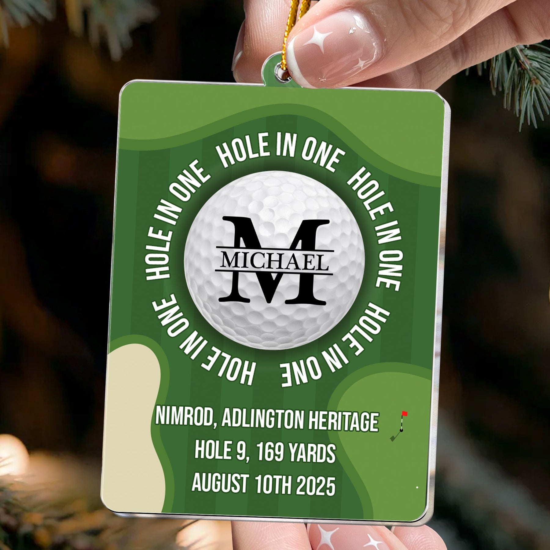 Golf Personal Milestone - Personalized Acrylic Ornament