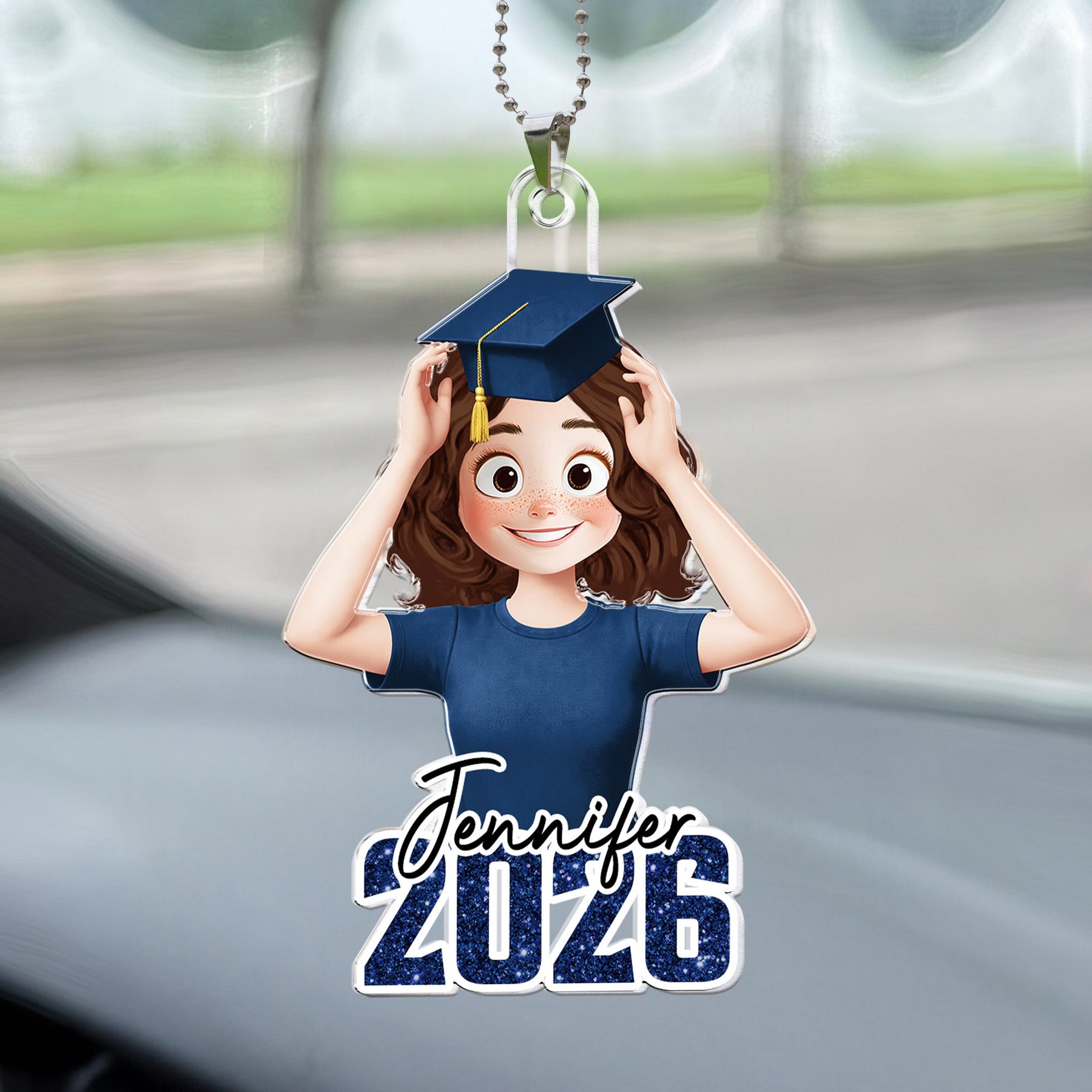 Graduation Custom Name - Personalized Rear View Mirror Accessory
