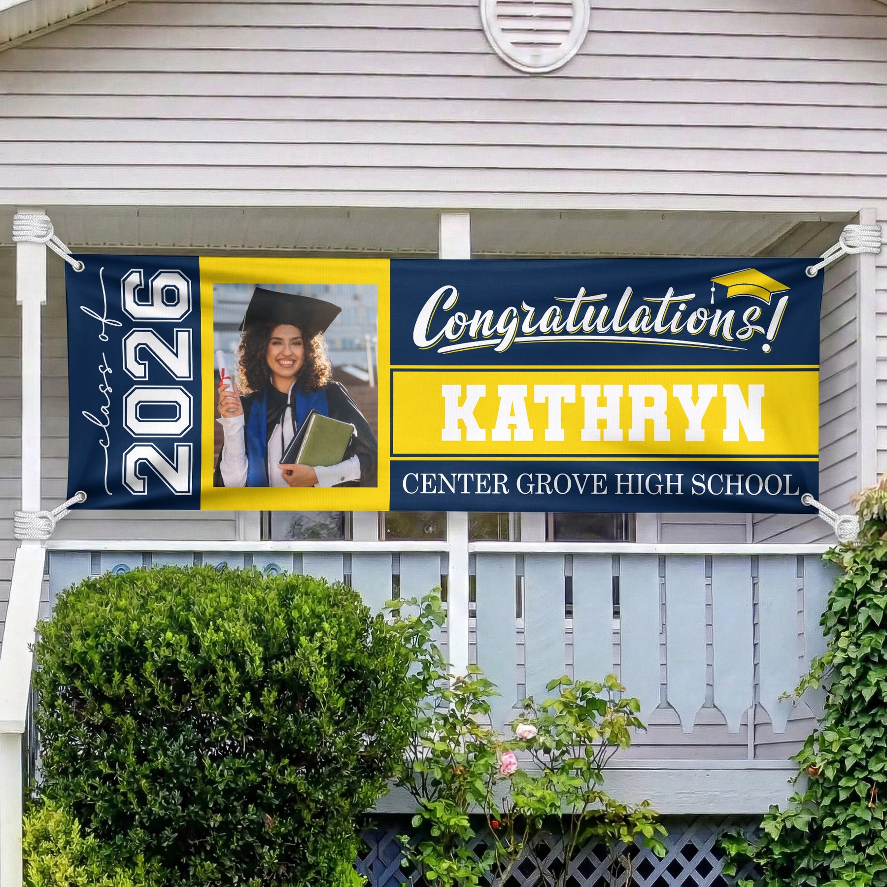 Graduation Custom Photo, Name & School - Personalized Banner