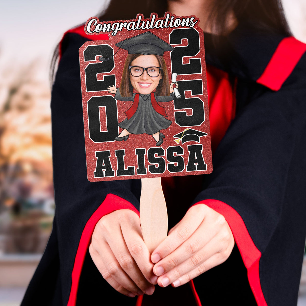 Graduation Fan We're So Proud Of You - Custom Graduation Fan With Picture